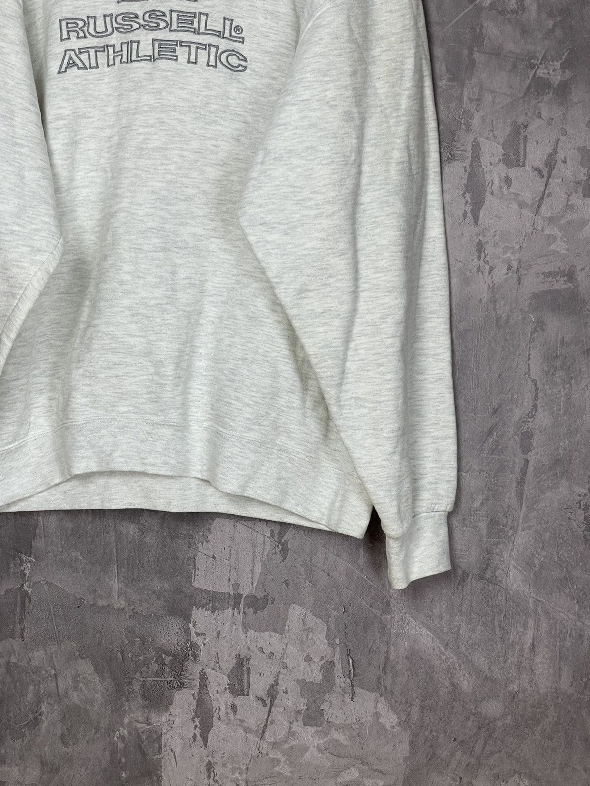 Russell Athletic × Vintage Vintage Russell Athletic Big Logo Light Grey Sweatshirt Size US M / EU 48-50 / 2 - 6 Thumbnail