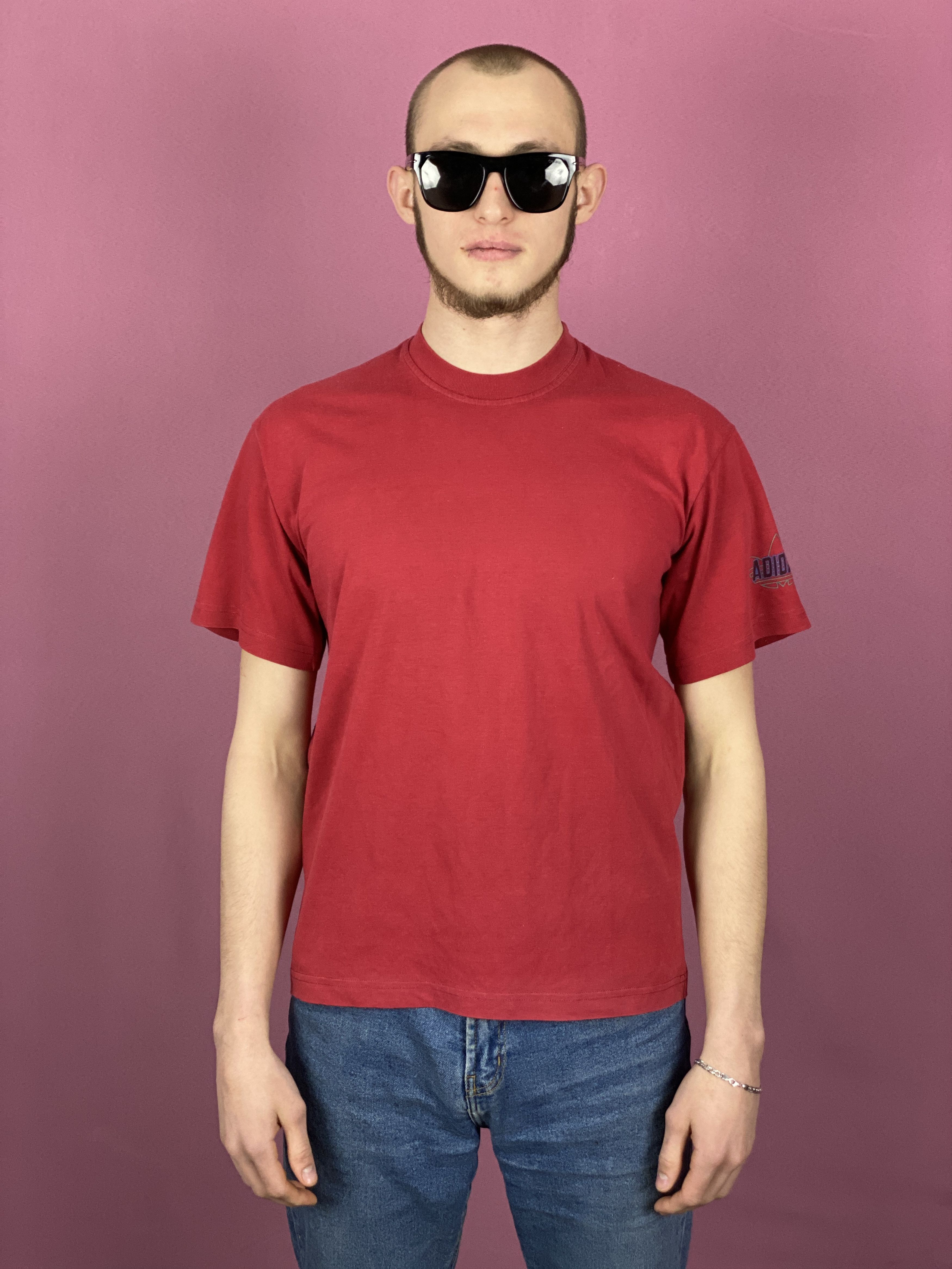 Adidas × Vintage 90s Adidas Vintage Men's T-Shirt - M Size US M / EU 48-50 / 2 - 1 Thumbnail