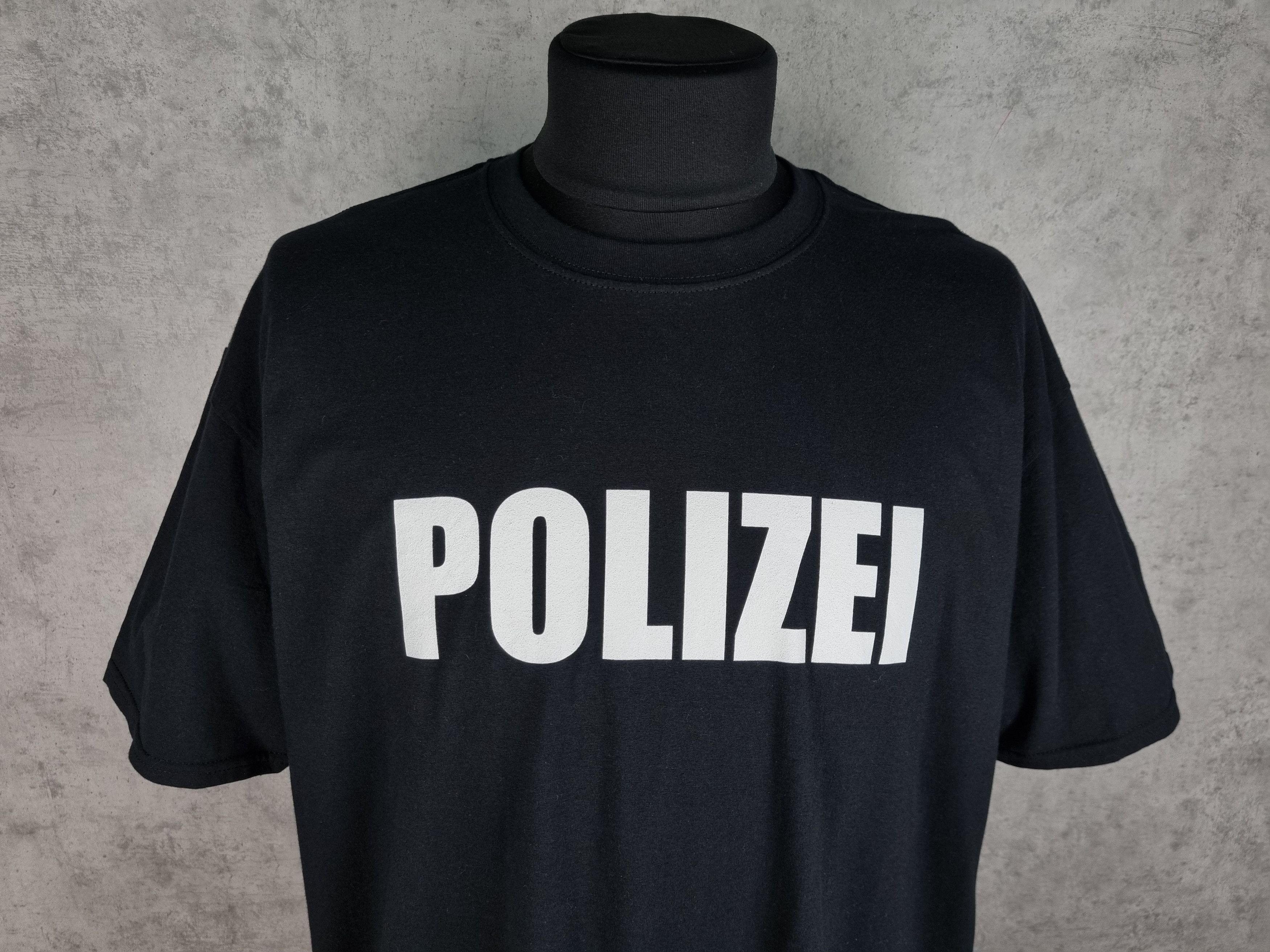 Gildan Polizei Big Logo Tee Shirt Vetements Style Kanye West Size US XXL / EU 58 / 5 - 13 Thumbnail