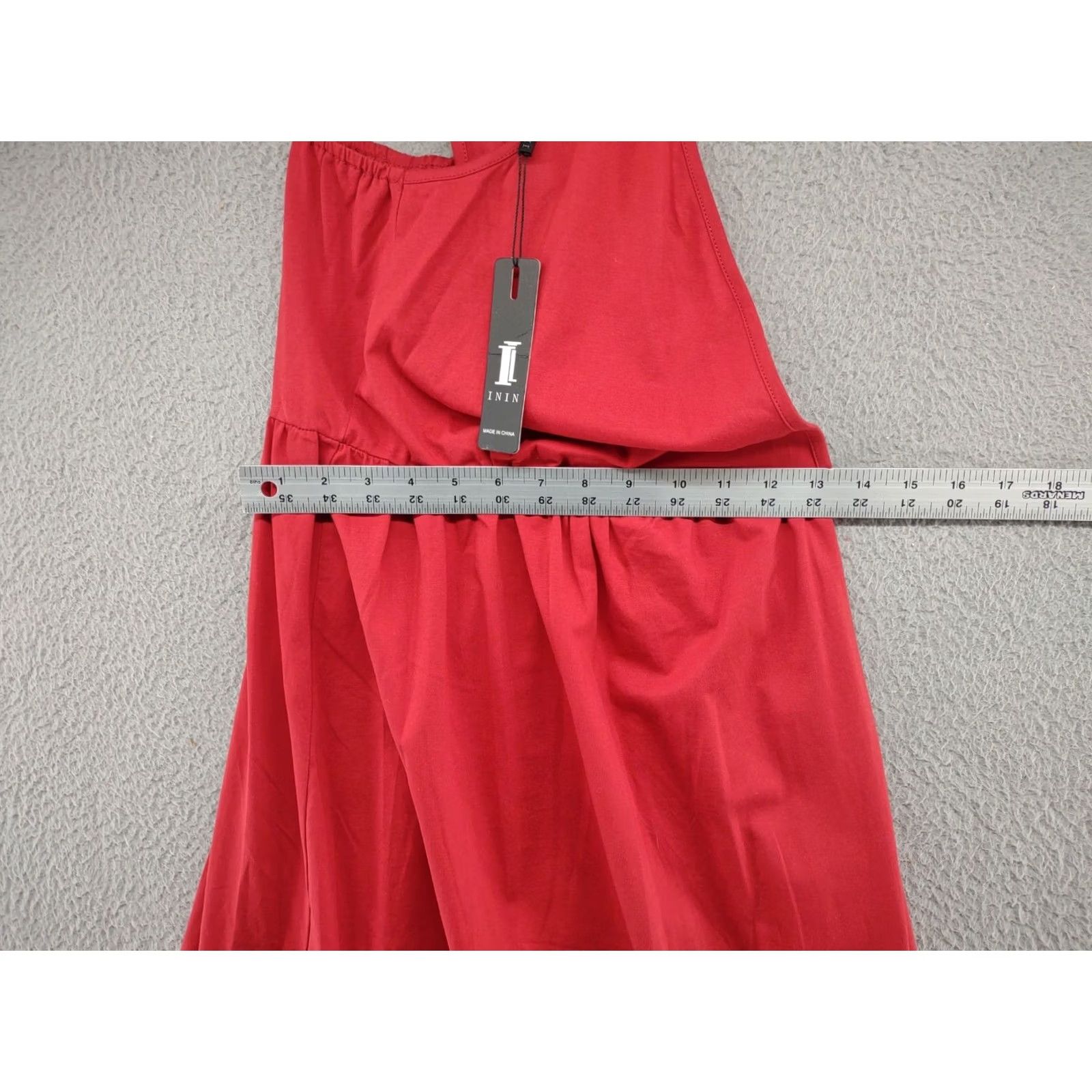 Vintage ININ Women's Side Slit Long Red Dress Maxi Dress in Size M New with Tags Size M / US 6-8 / IT 42-44 - 3 Thumbnail