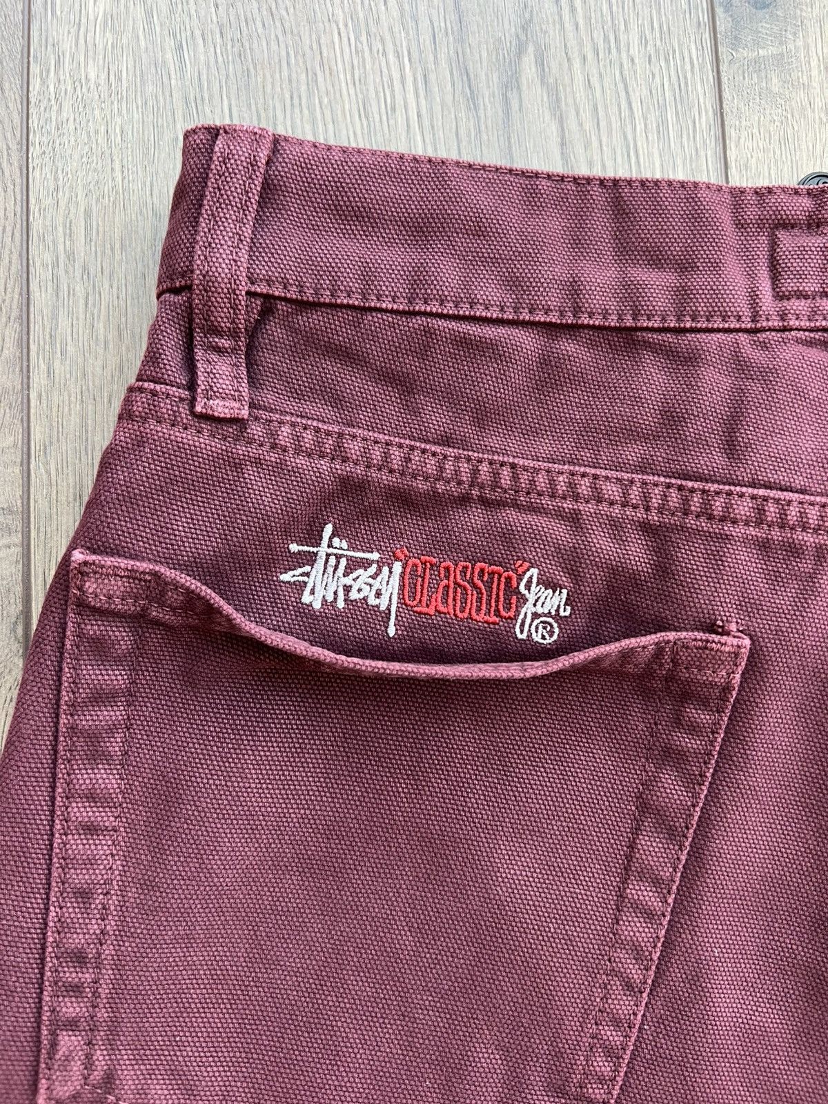 Stussy Stussy Classic Jean Washed Canvas Wine 30 Size US 30 / EU 46 - 8 Thumbnail
