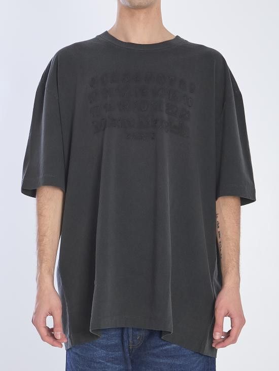 MAISON MARGIELA｜ (S50GC0705 S24567 103) MAISON MARGIELA - T-shirt with embroidered logo | Leam Roma