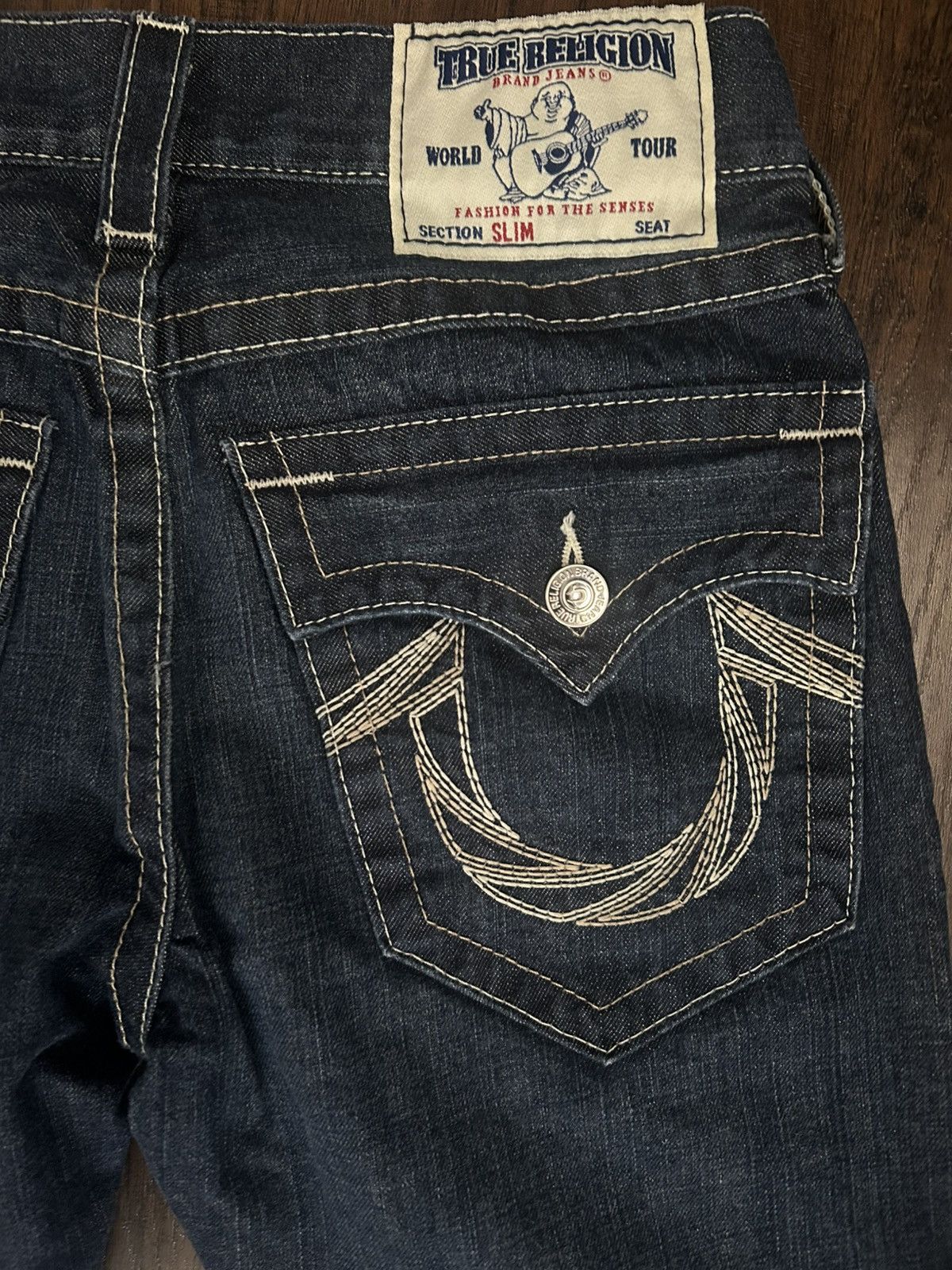 True Religion True Religion Dark Denim Slim Jeans Size US 30 / EU 46 - 7 Thumbnail