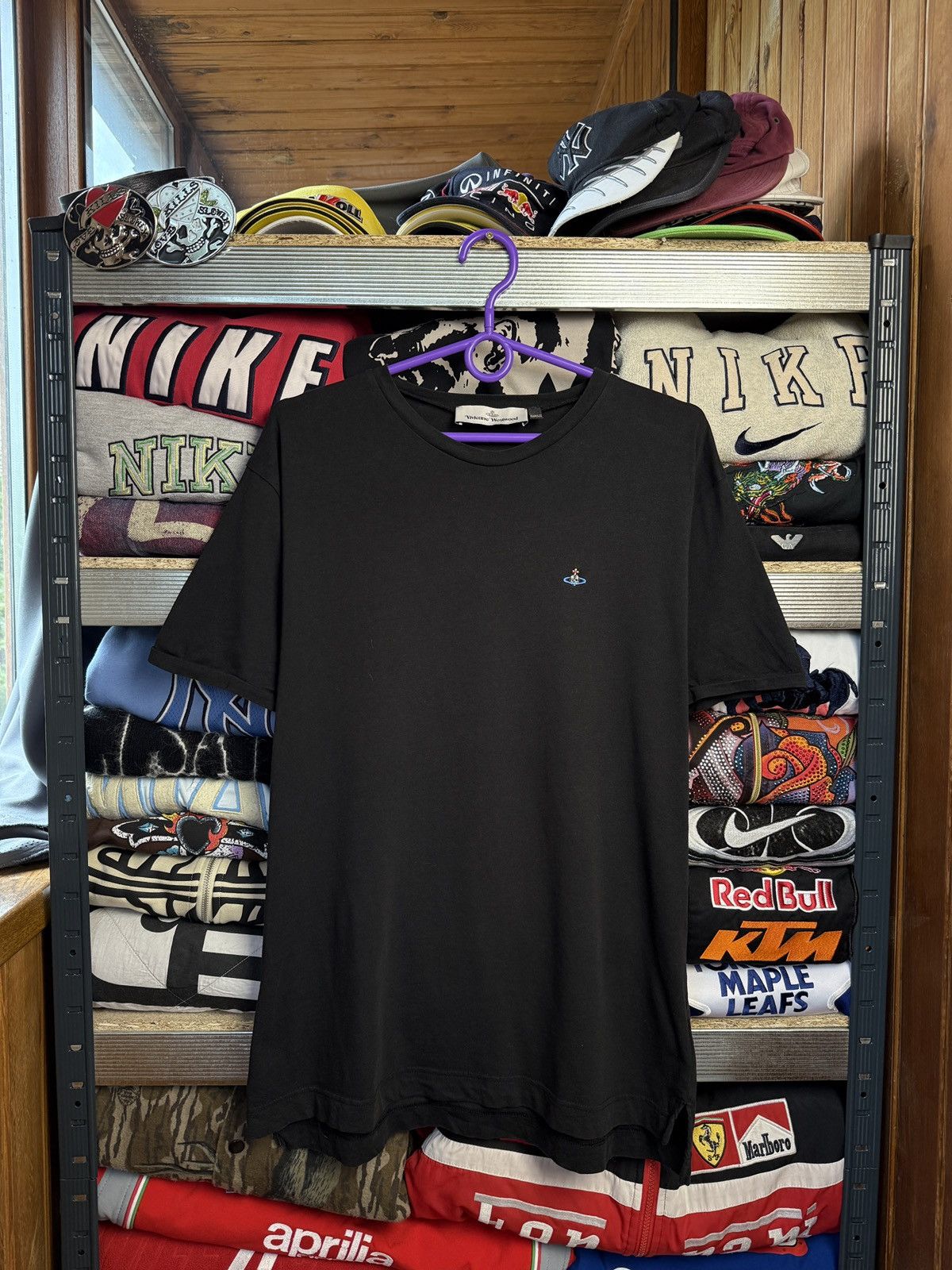 Japanese Brand Vivienne Westwood Black Tee Shirt Logo Size US XL / EU 56 / 4 - 1 Thumbnail