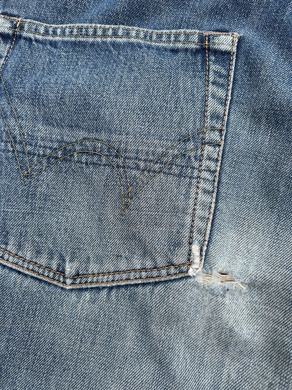 Kapital Vintage Edwin 505 Selvedge Thrashed Distressed Denim Jeans Size US 33 - 11 Thumbnail