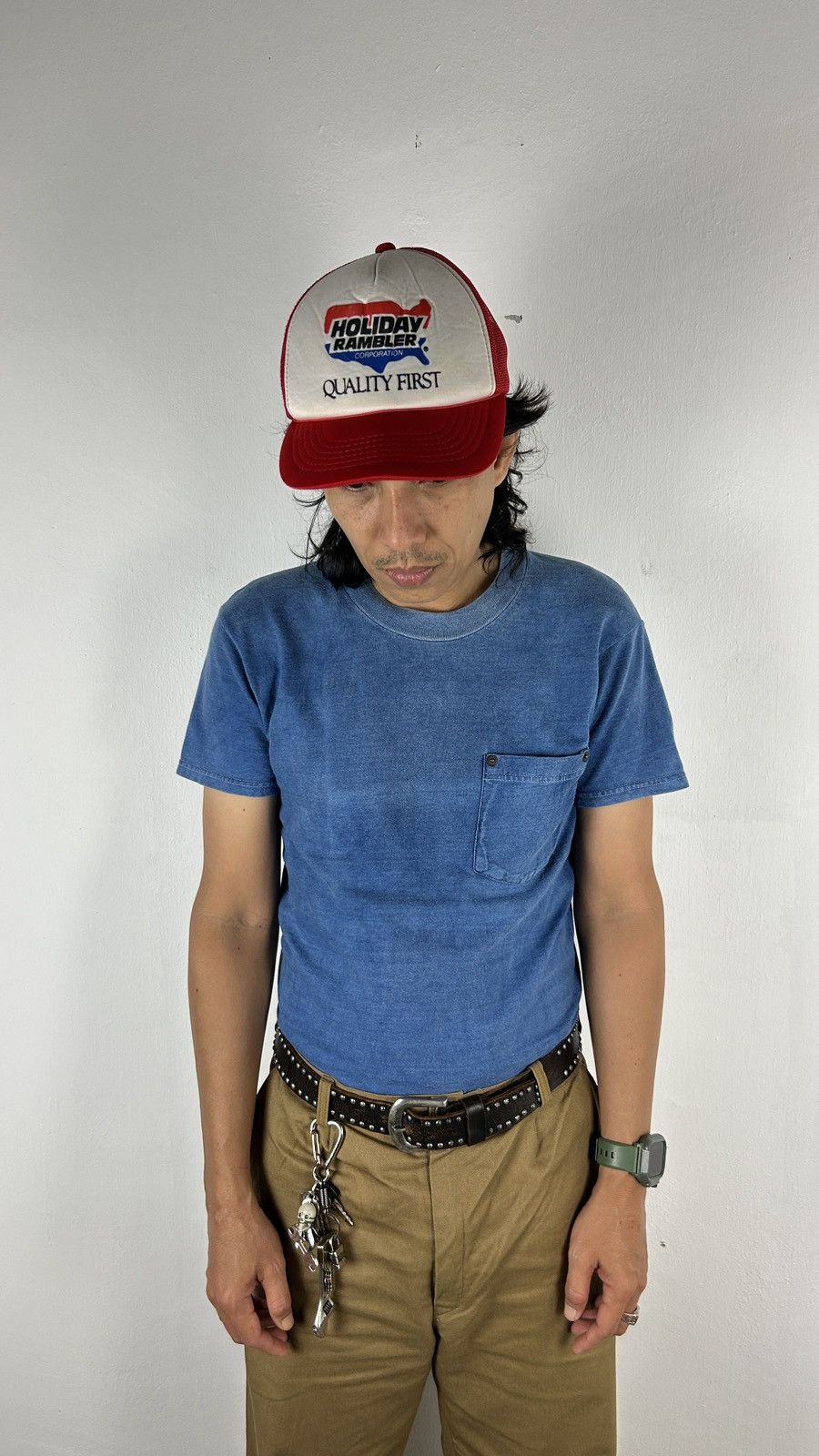 Vintage 1990s Hanes - Pocket Tee Paisley Size US S / EU 44-46 / 1 - 3 Thumbnail