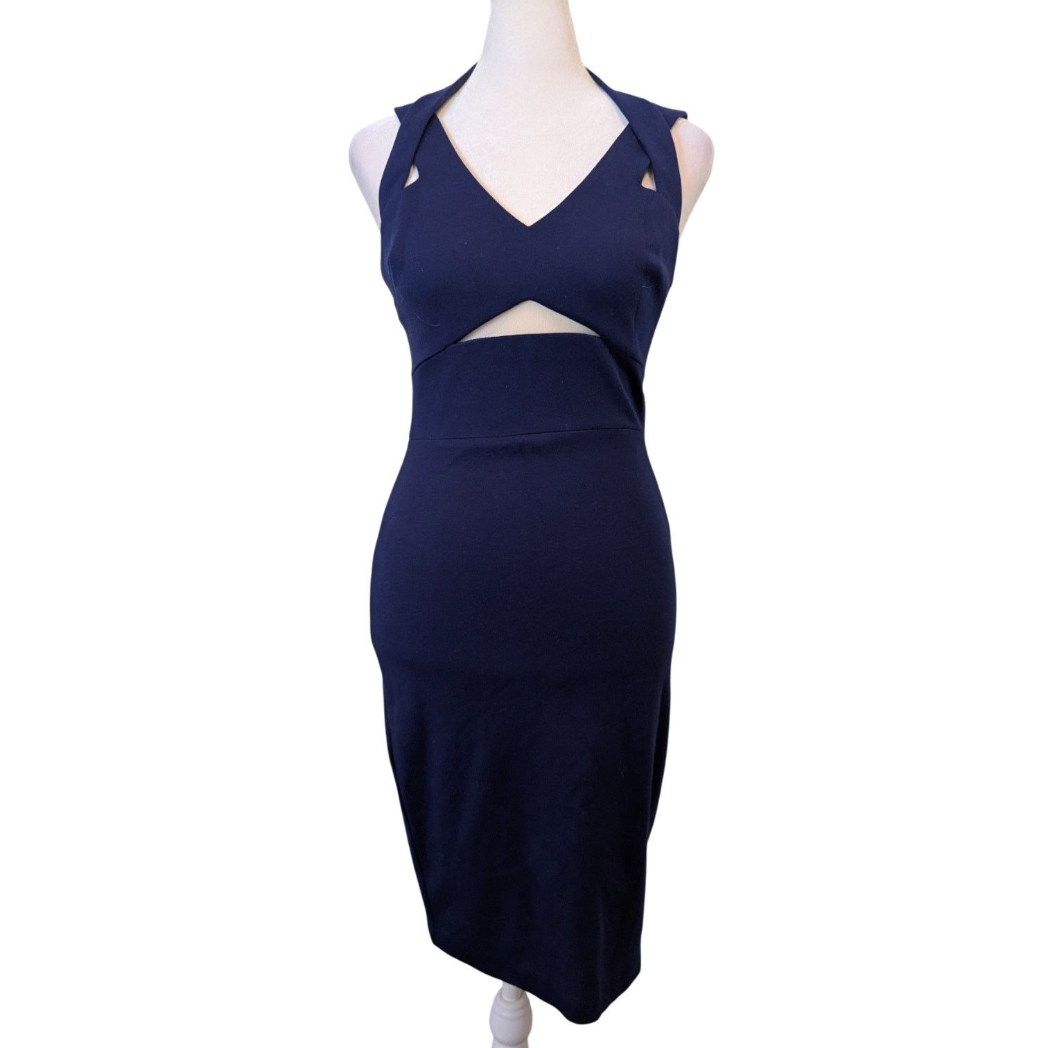 Bailey 44 Bailey/44 Dazzle Blue Indigo Cutout Bodycon Sheath Dress XS Size XS / US 0-2 / IT 36-38 - 4 Thumbnail