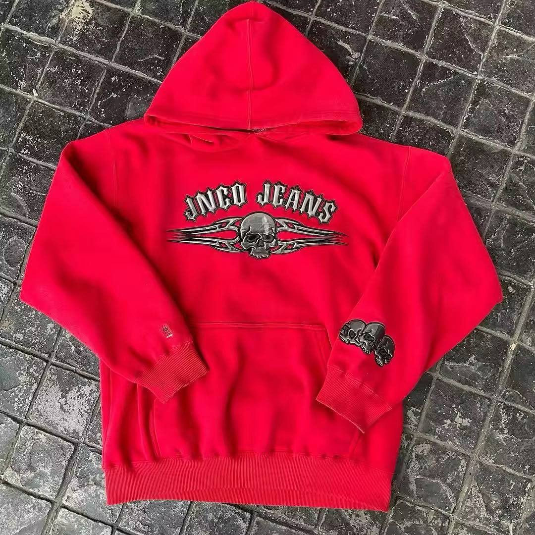 Japanese Brand × Vintage JNKO vintage skull print hoodie Size US XL / EU 56 / 4 - 1 Thumbnail