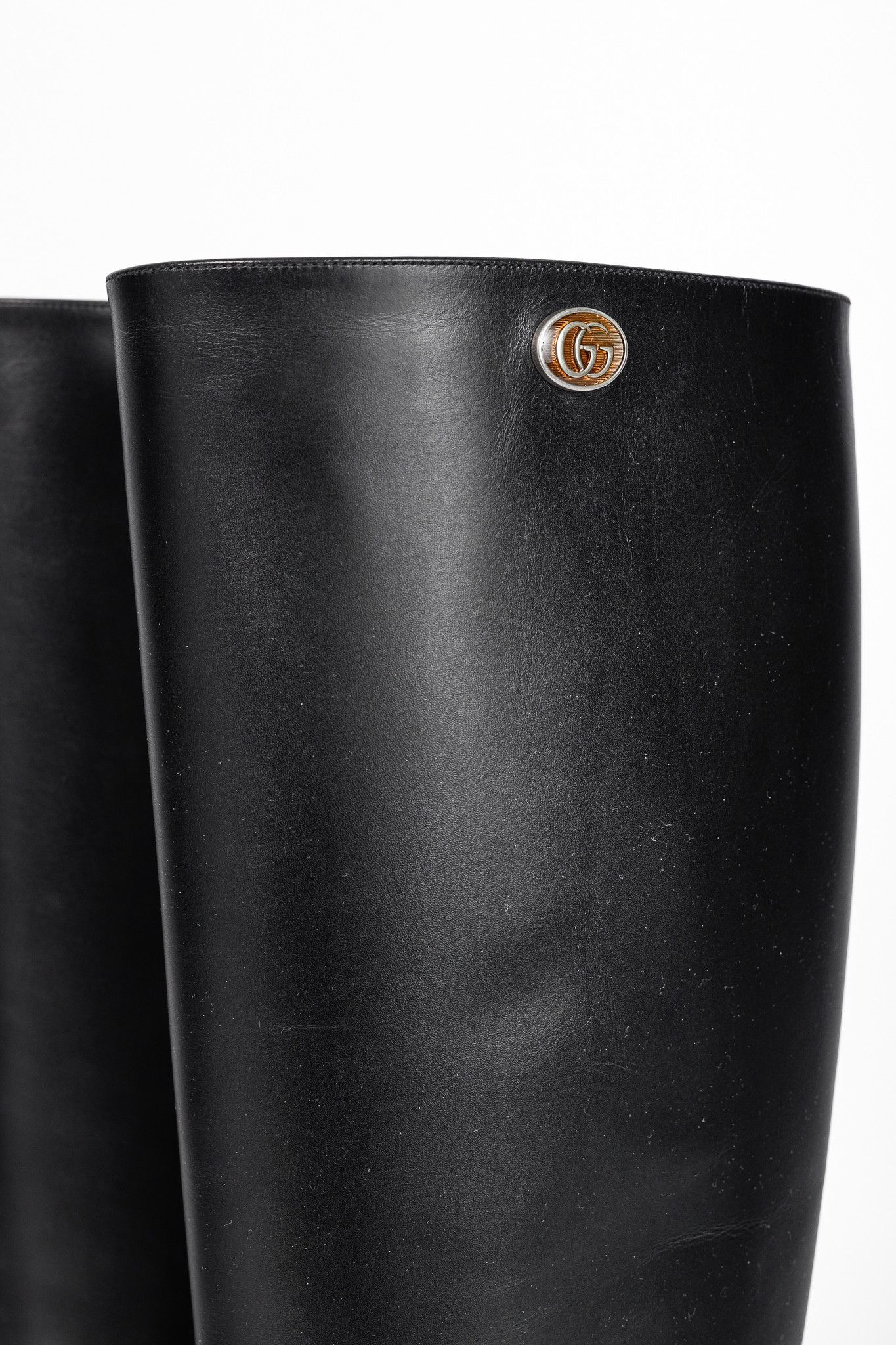 Gucci Gucci Rosie Black Elite Calf Leather Riding Boots Size US 8.5 / IT 38.5 - 9 Thumbnail