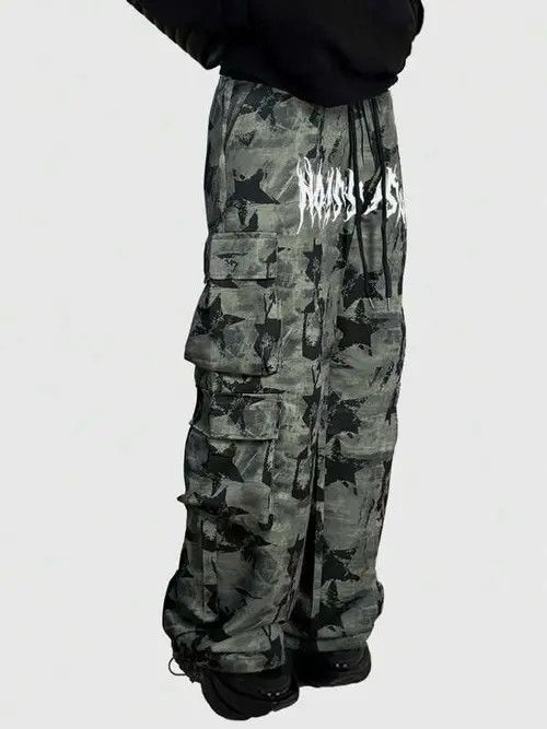 Japanese Brand Parachute Cargo multi-pocket pants gorpcore Wide leg Y2K Size US 32 / EU 48 - 1 Thumbnail