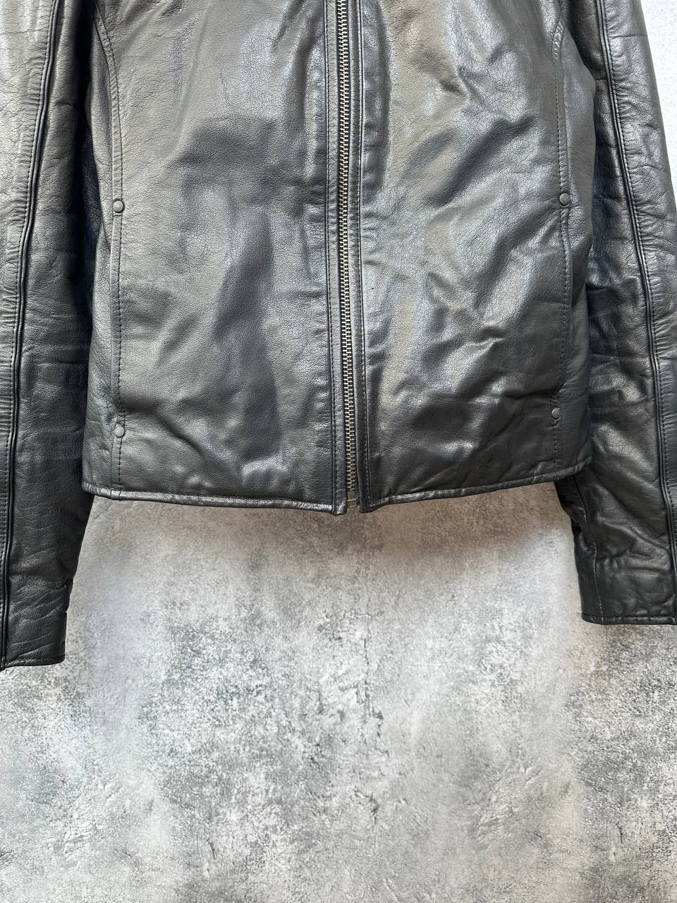 Levi's Vintage Clothing Levi's Black Leather Biker Jacket Quilted Lining Vintage 00s Size M / US 6-8 / IT 42-44 - 8 Thumbnail