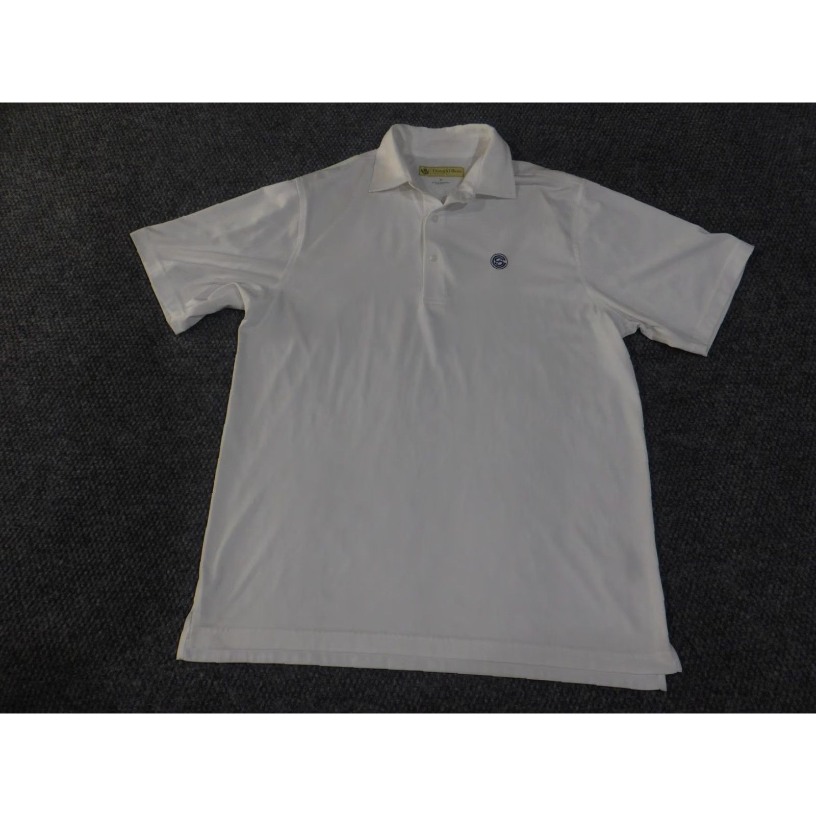 Vintage Donald Ross Polo Shirt Mens Medium White Performance Golf Embroidered Logo Size US M / EU 48-50 / 2 - 2 Thumbnail