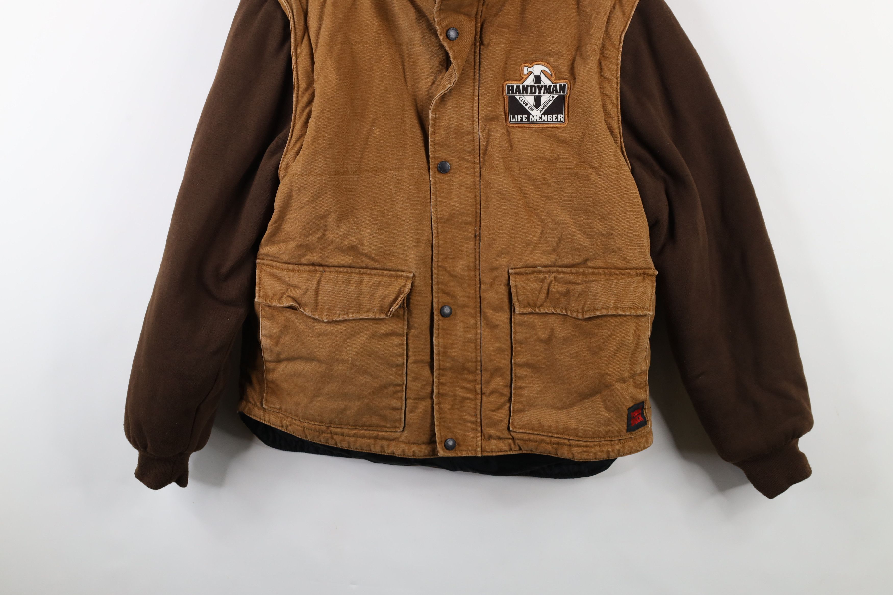 Vintage Vintage 90s Streetwear Convertible Canvas Vest Jacket Size US L / EU 52-54 / 3 - 3 Thumbnail