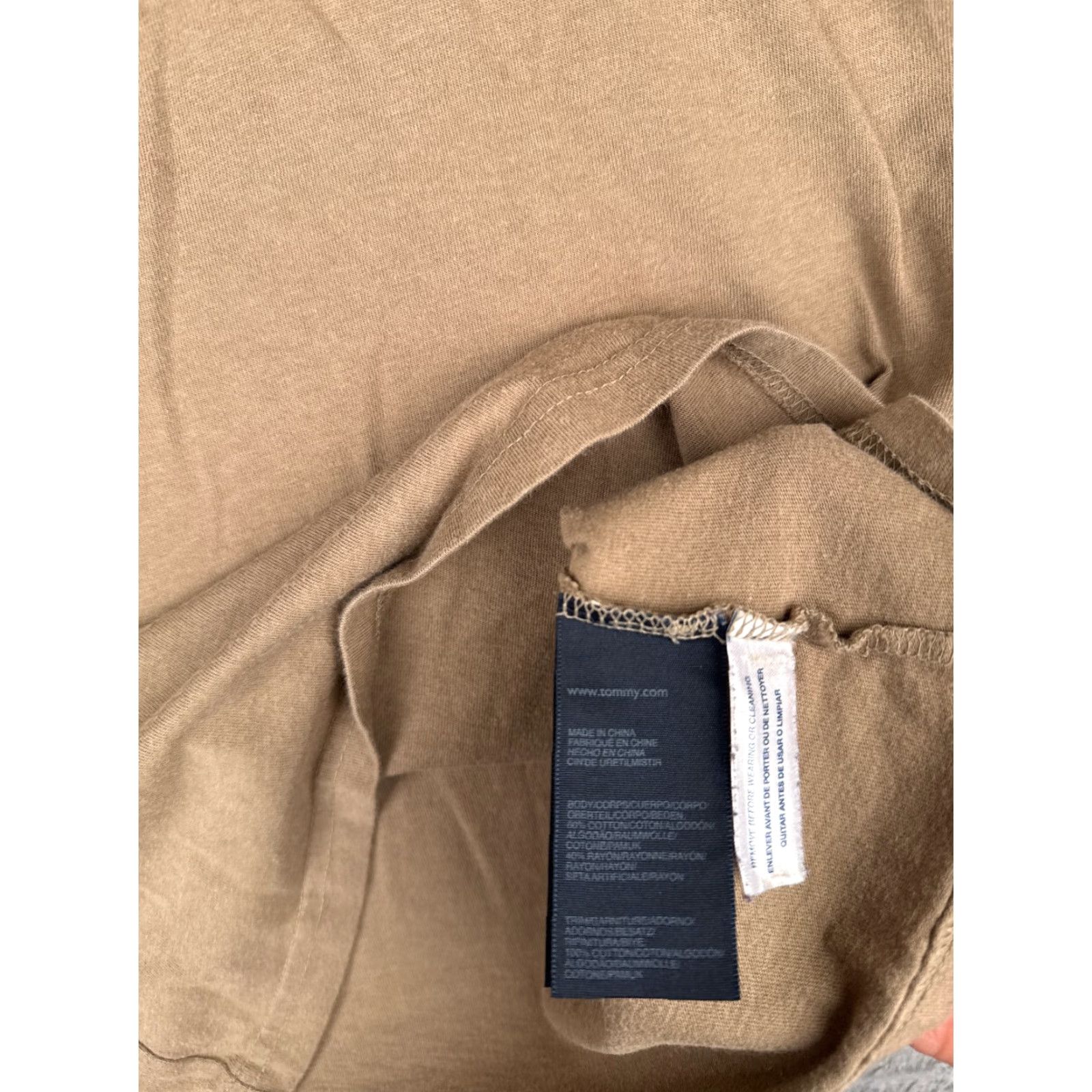 Tommy Hilfiger Tommy Hilfiger Shirt Women Small Petite Brown Scoop Neck Cotton Rayon Blend Size S / US 4 / IT 40 - 7 Thumbnail
