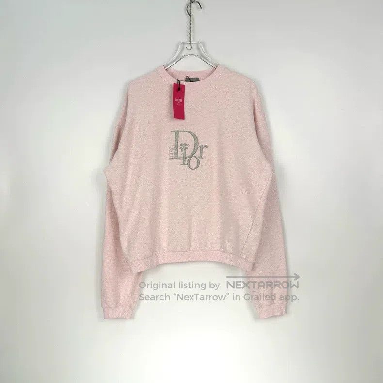 Dior Dior Light pink silver thread embroidered logo plush sweat Size US L / EU 52-54 / 3 - 3 Thumbnail