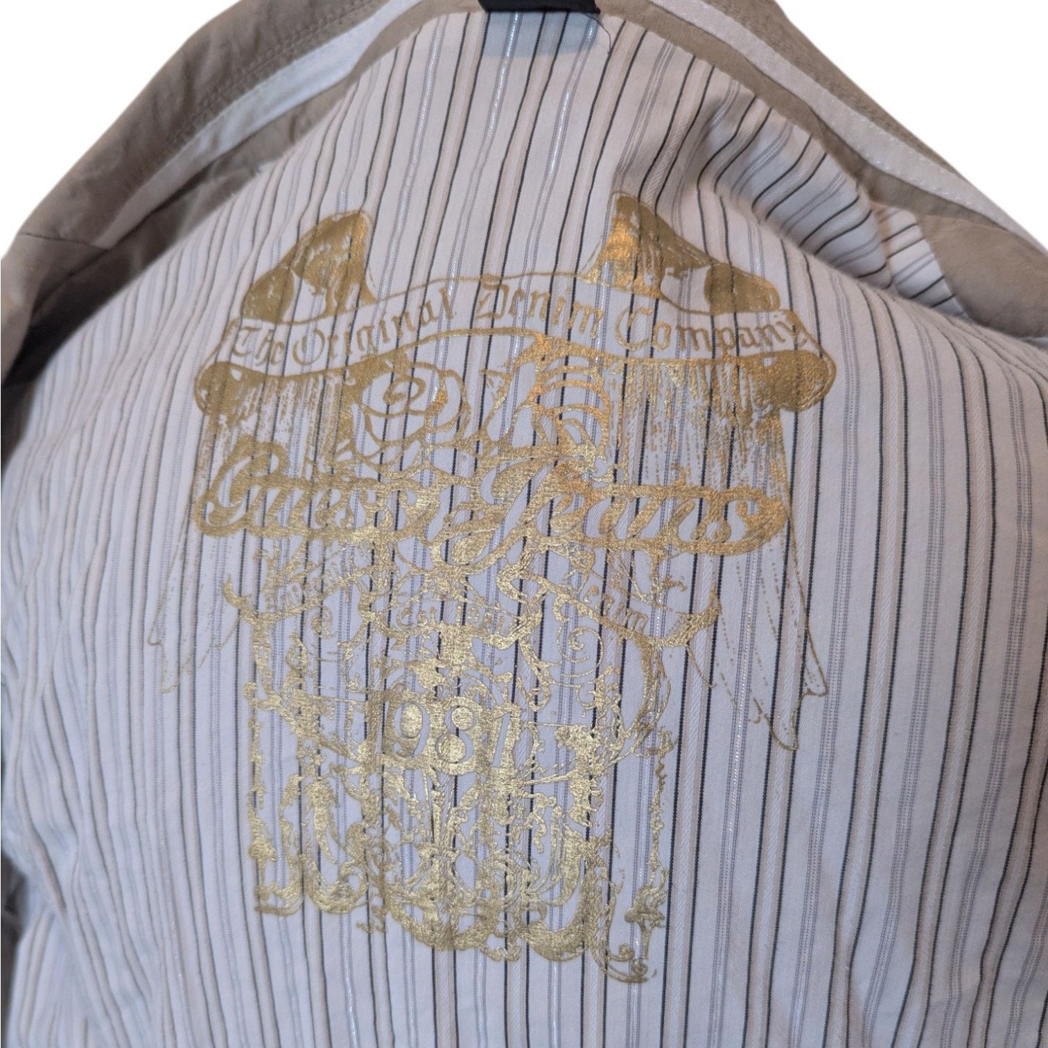 Guess Guess Jeans Y2K Tan Brocade Preppy Schoolgirl Blazer Large Size L / US 10 / IT 46 - 4 Thumbnail
