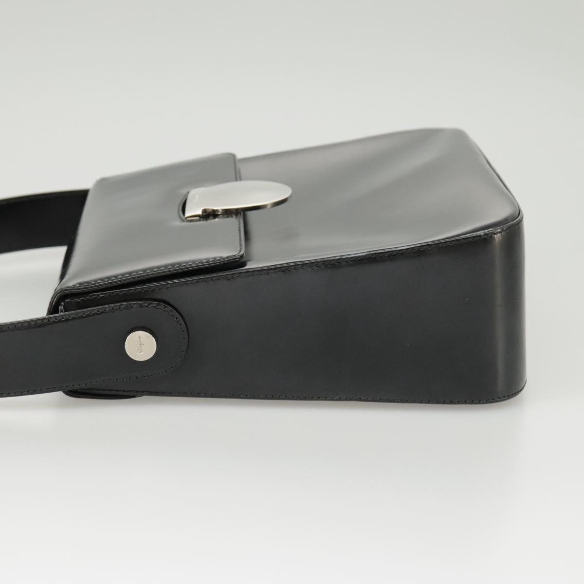 Salvatore Ferragamo Salvatore Ferragamo Hand Bag Leather Black Silver Size ONE SIZE - 4 Thumbnail