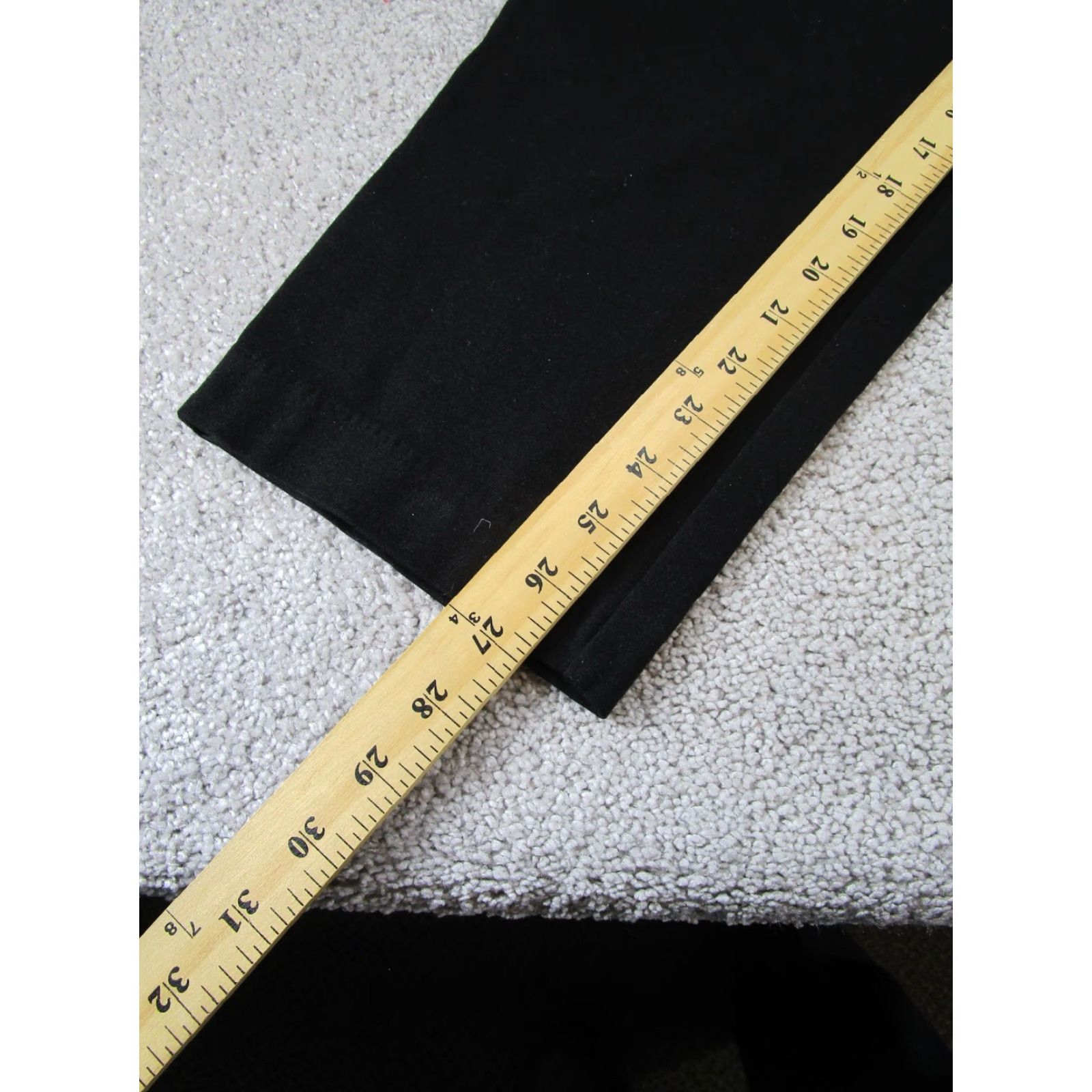 Vintage VINTAGE Liverpool Women's Pants Slim Fit Ankle Stretch Black 14 Skinny Knit 90s Women's Size 36" / US 14 / IT 50 - 5 Thumbnail