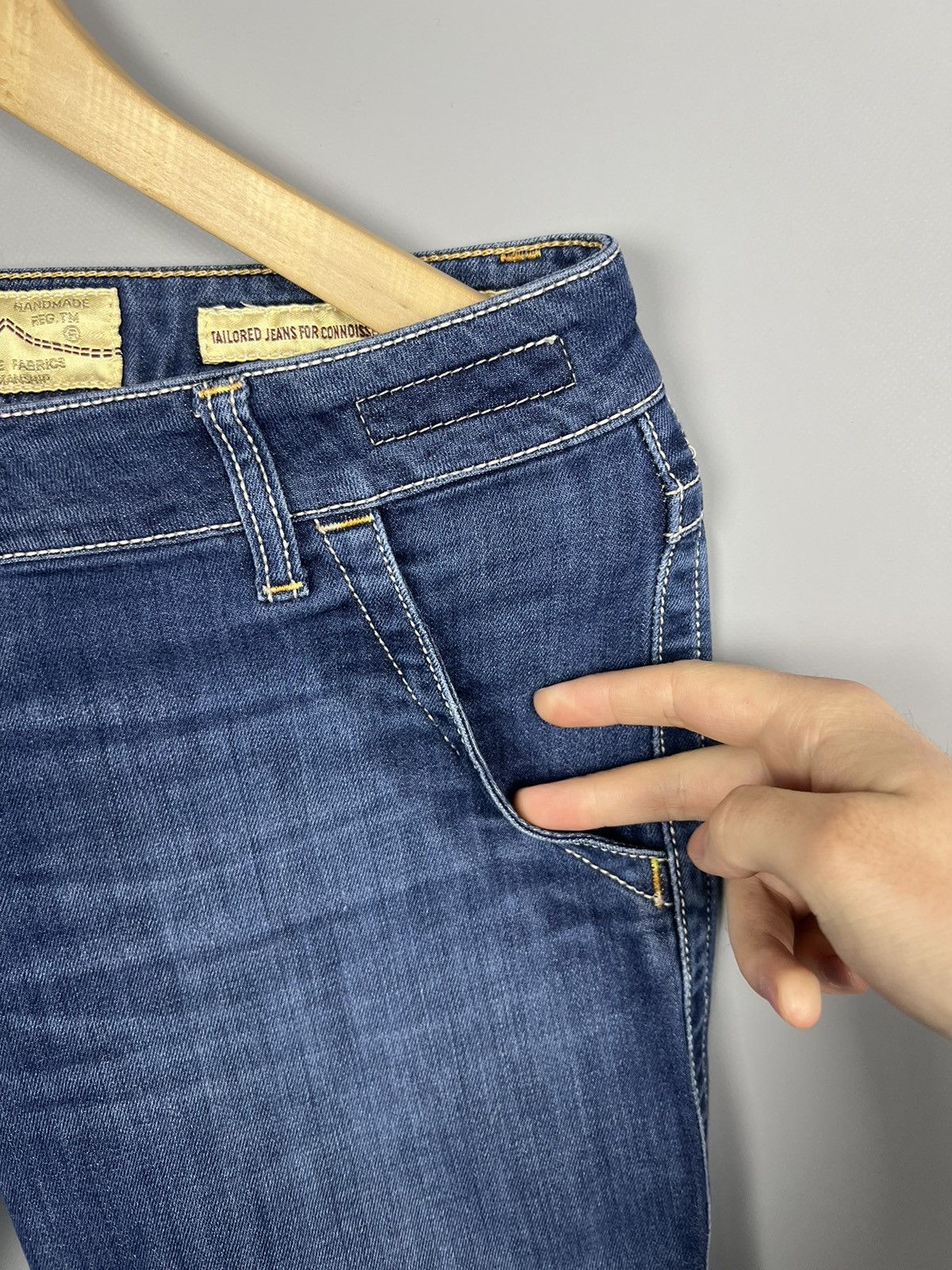 Jacob Cohen Jacob Cohen Jeans ”Girls Save The World” Blue Made in Italy Size 31" - 6 Thumbnail
