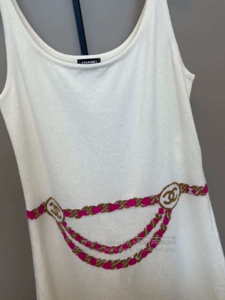 Chanel Chanel 23N chain belt cashmere knitted dress Size XS / US 0-2 / IT 36-38 - 2 Thumbnail