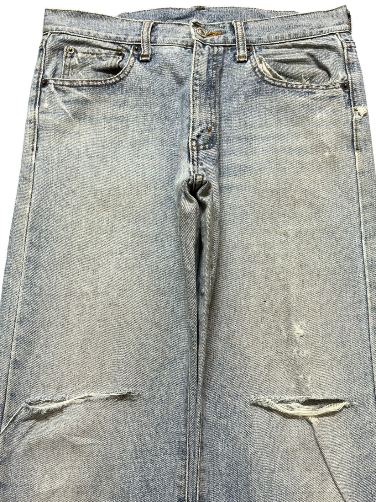 Kapital Vintage Bobson Chessking Faded Ripped Distressed Denim Size US 30 / EU 46 - 2 Thumbnail