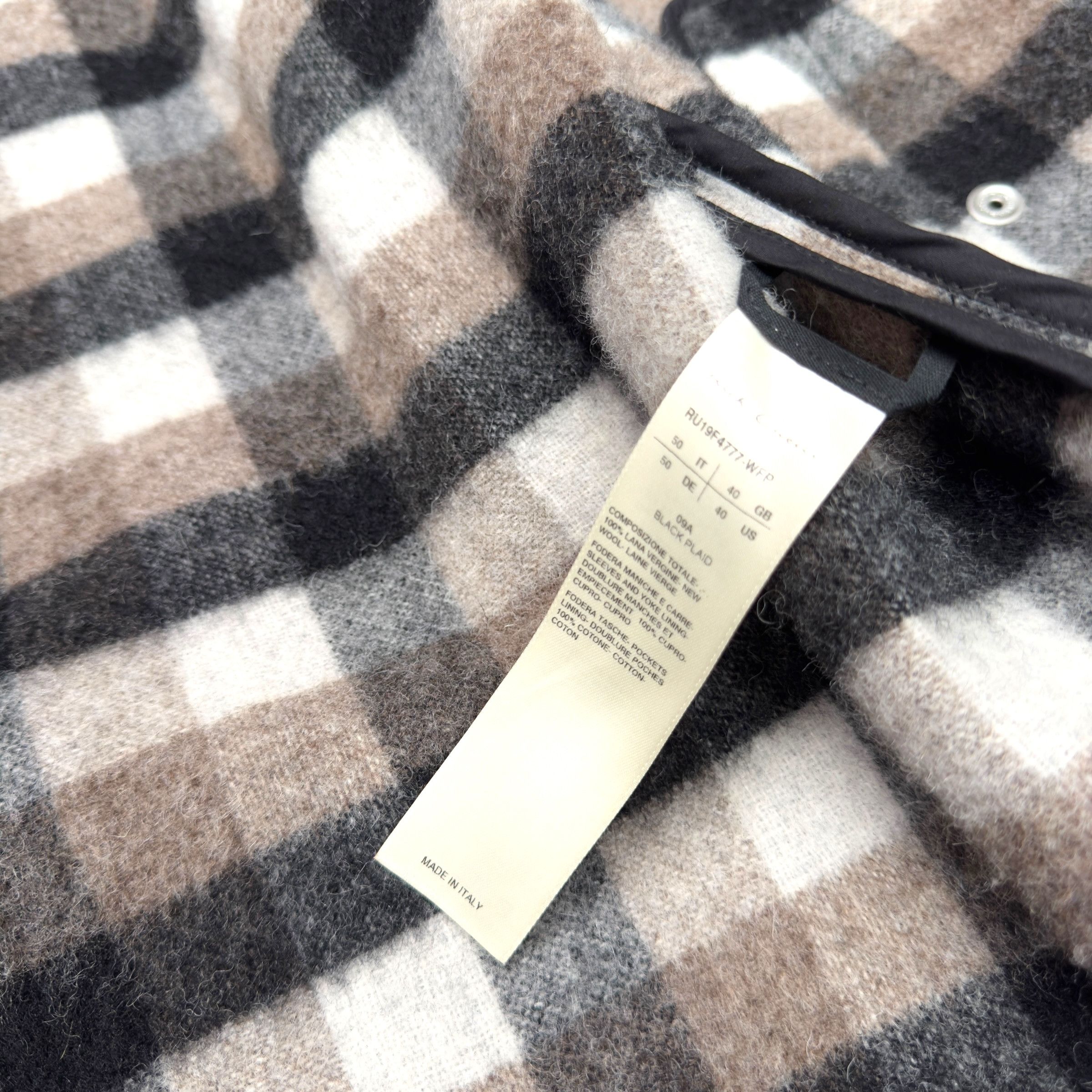 Rick Owens RICK OWENS AW19 ‘LARRY’ WOOL CHECKED JACKET BROWN 50 / M Size US M / EU 48-50 / 2 - 7 Thumbnail
