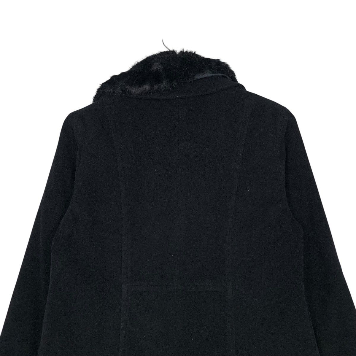 Sonia Rykiel SONIA RYKIEL Double Breast Wool Coat Fur Neck #1839-C80 Size S / US 4 / IT 40 - 8 Thumbnail