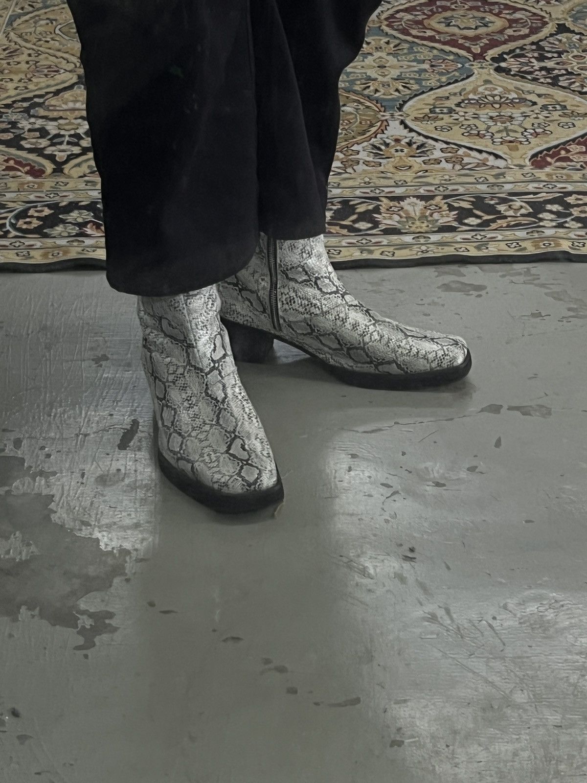 KMRii Snakeskin Chelsea Zipper Boots Inspired by Saint Laurent Size US 8 / EU 41 - 10 Thumbnail