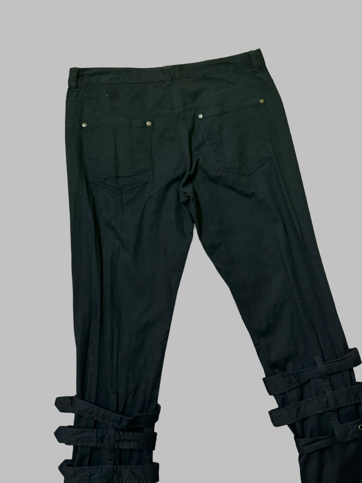 Japanese Brand × Vintage Black Peace Now Bondage Punk Rock Style Pant Size US 28 / EU 44 - 11 Thumbnail