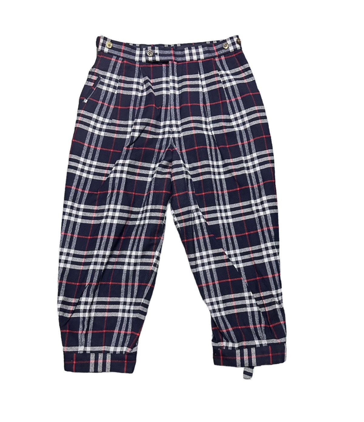 Burberry Vintage Burberrys checkerd cropped wide pants Size US 30 / EU 46 - 1 Thumbnail