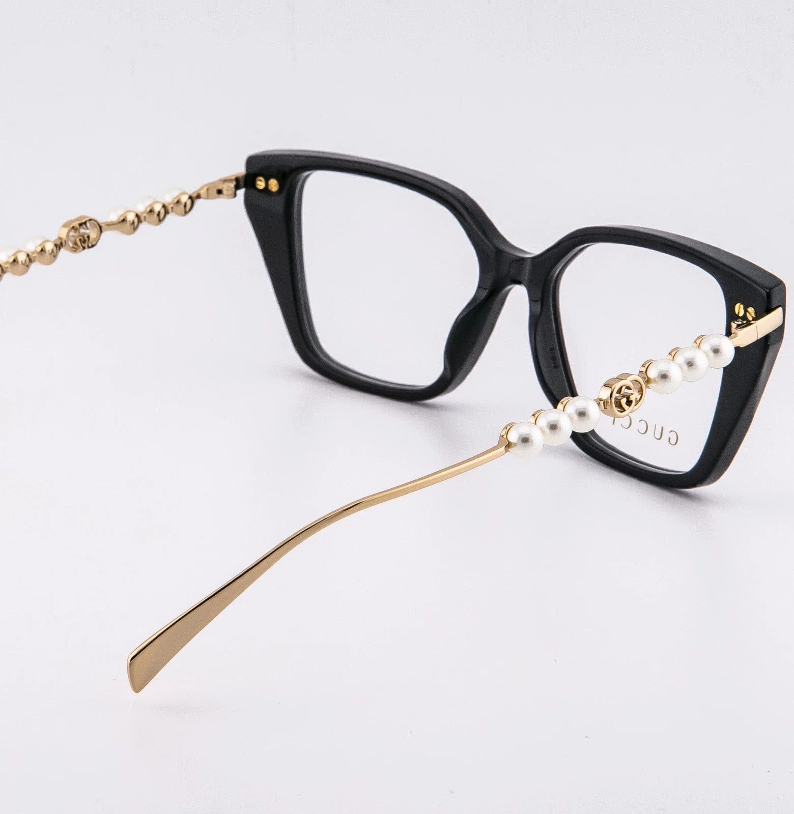 Gucci GUCCI GG1969O 1969 Gold Black Pearl Metal Eyeglasses 001 Size ONE SIZE - 5 Thumbnail