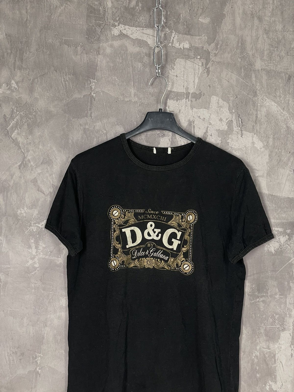 Dolce & Gabbana × Japanese Brand Vintage 90s Dolce Gabbana Big Logo Luxury Retro T-shirt Y2K Size M / US 6-8 / IT 42-44 - 2 Thumbnail