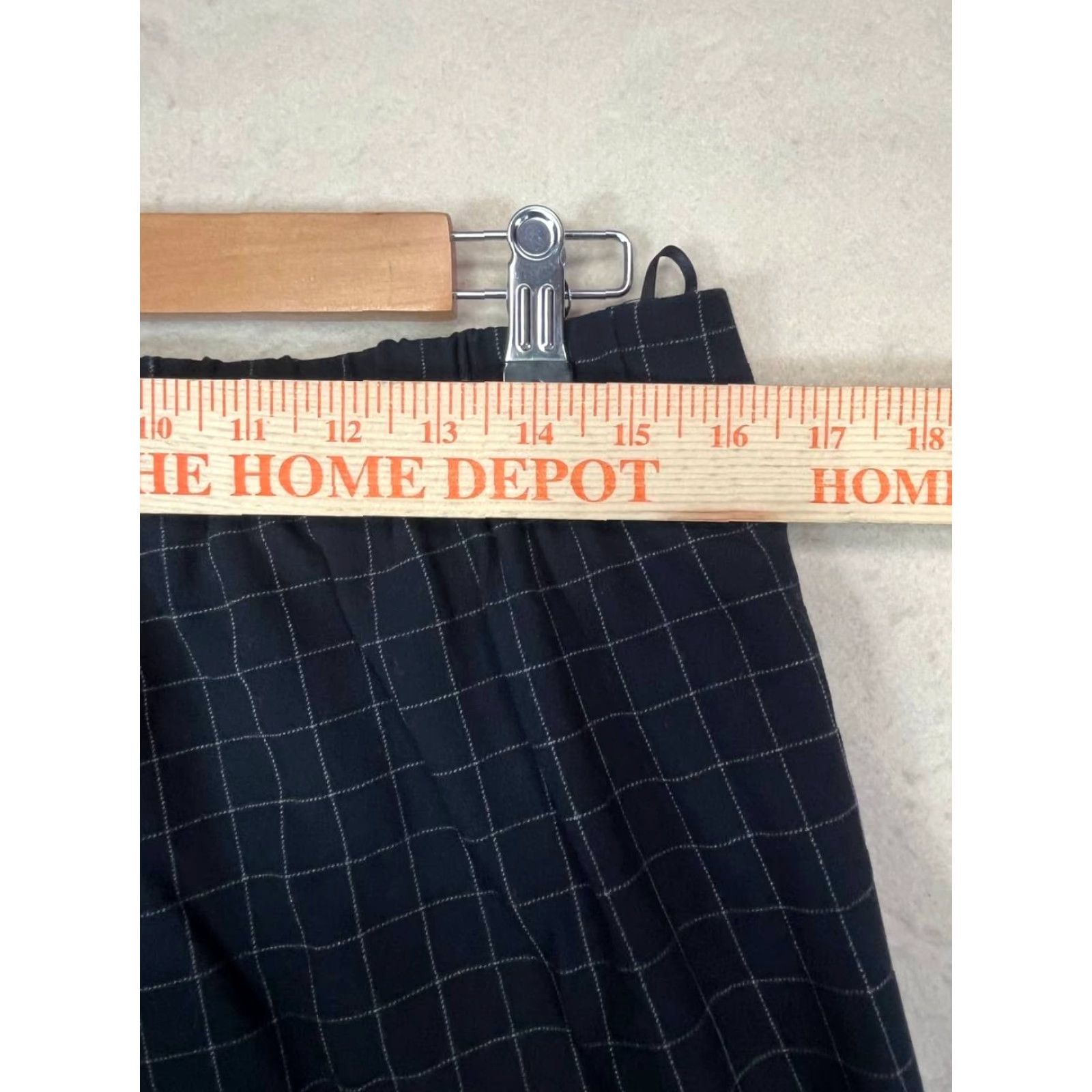 Vintage Babaton Womens Black Plaid Pull On Stretch Pants Size 12 Size 34" / US 12 / IT 48 - 5 Thumbnail