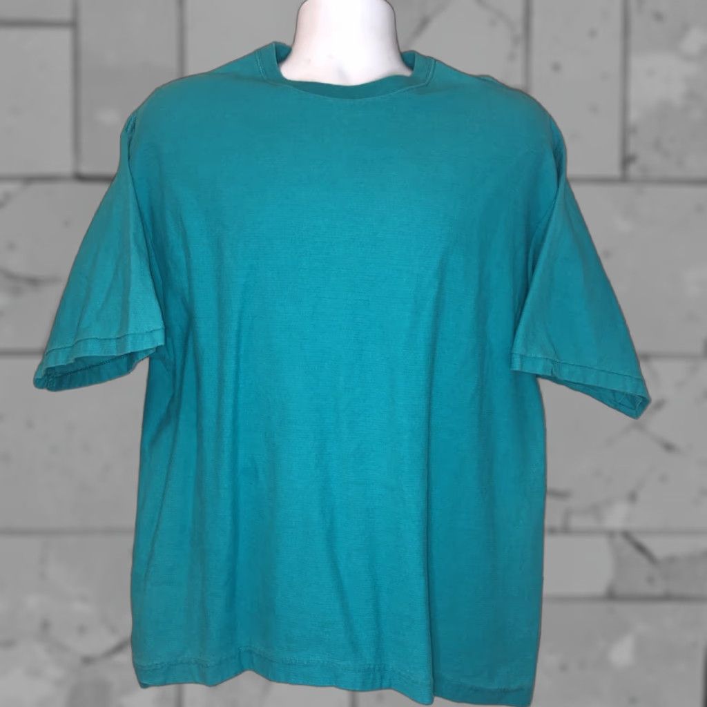 Vintage VINTAGE Thick T-Shirt USA Mens L Blue Short Sleeve Solid Todays News USA 80s? Wait no. Hmm. Size US L / EU 52-54 / 3 - 1 Thumbnail