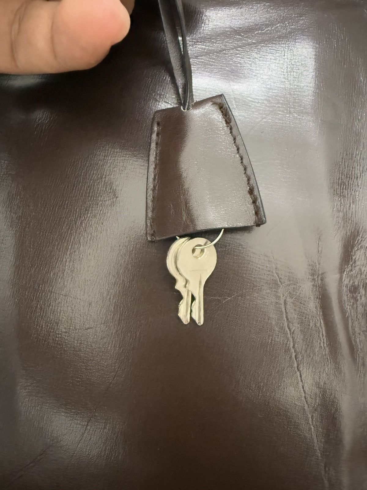 Bally × Leather VINTAGE BALLY BROWN LEATHER TOP HANDLE BIRKIN DESIGN Size ONE SIZE - 5 Thumbnail