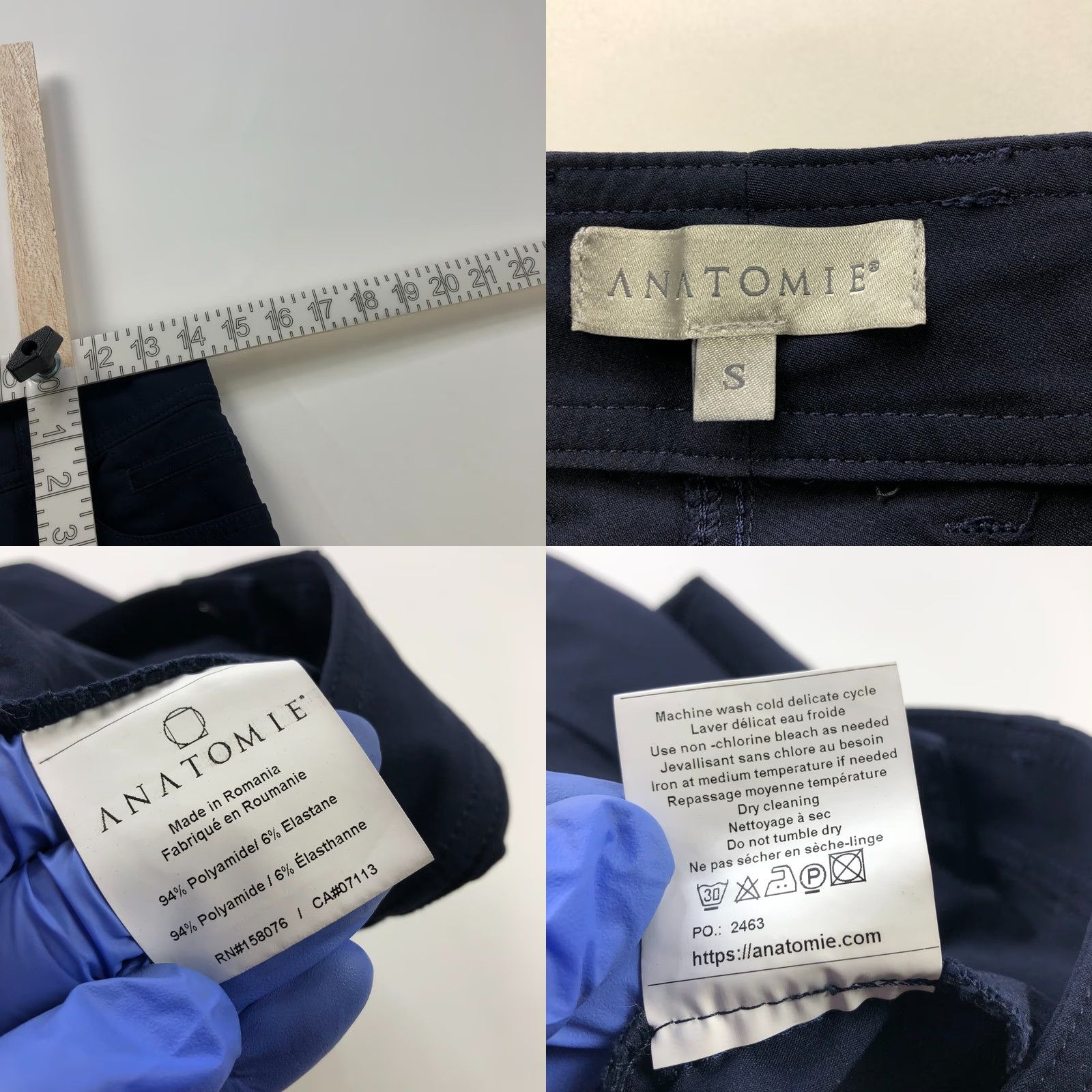 ANATOMICA Anatomie High Rise Tapered Travel Chino Pants Blue MINT - Pants - Women - Size S - 28W 28L - Flat Front - Regular Rise - 28 in Inseam Size 28" / US 6 / IT 42 - 8 Thumbnail