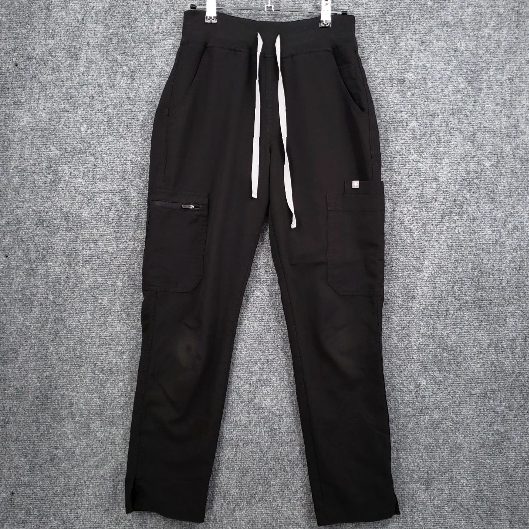 Vintage FIGS Womens XS Black High Waisted Cargo Scrub Pants Medical Cargo Stretch Shirt? Size 26" / US 2 / IT 38 - 2 Thumbnail