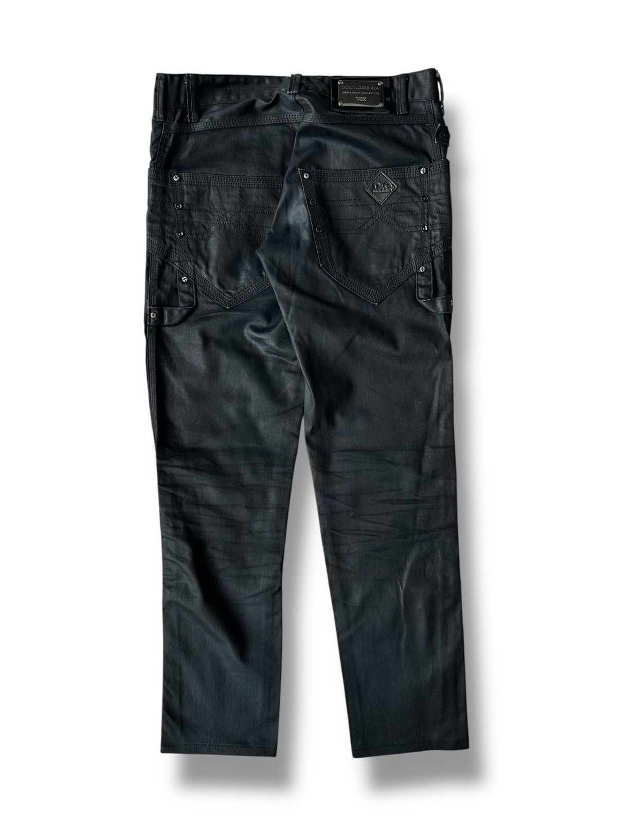 パンツ DOLCE&GABBANADestroyed Waxed Denim Pants Dolce & Gabanna Vintage Waxed Denim