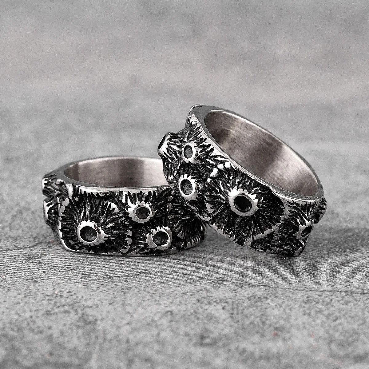Jewelry Surface Moon Ring Streetwear Jewelry Fashion Gift Size ONE SIZE - 4 Thumbnail