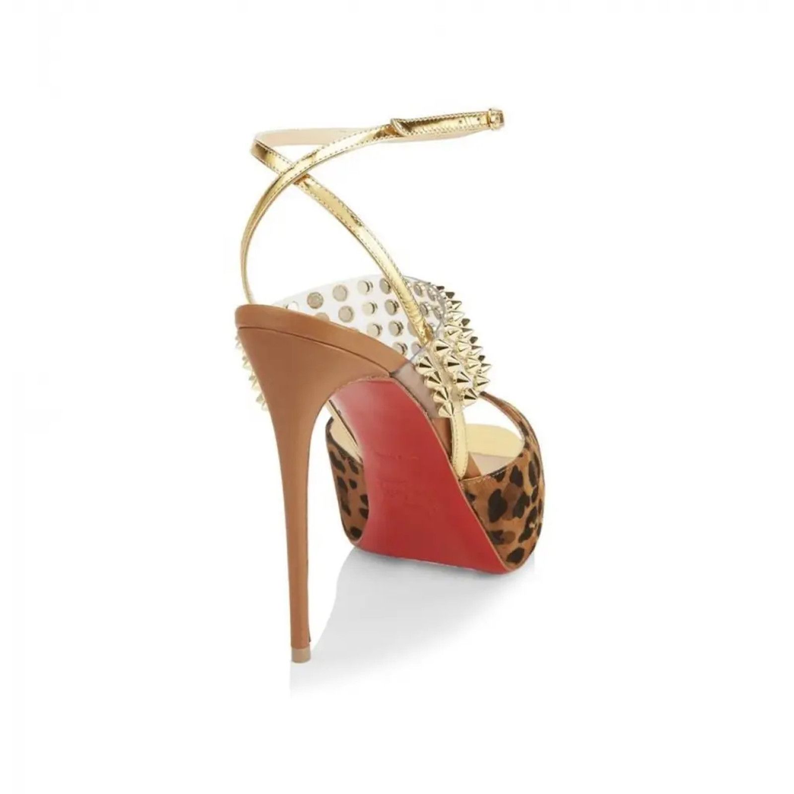 Christian Louboutin Levitagirl 120 Leopard PVC Spike Ankle Strap Heel Pump 36 Size US 6 / IT 36 - 10 Thumbnail