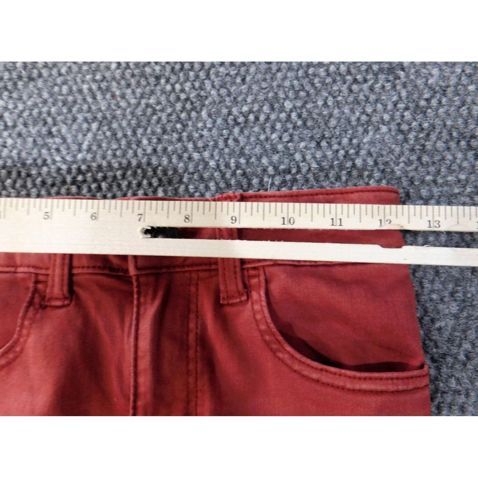 American Eagle Outfitters American Eagle Outfitters Jeans Jegging Red Womens 0 Stretch Denim Dark 28in Inseam Mid Rise Regular Life: Classic N/A Size 25" / US 0 / IT 36 - 4 Thumbnail