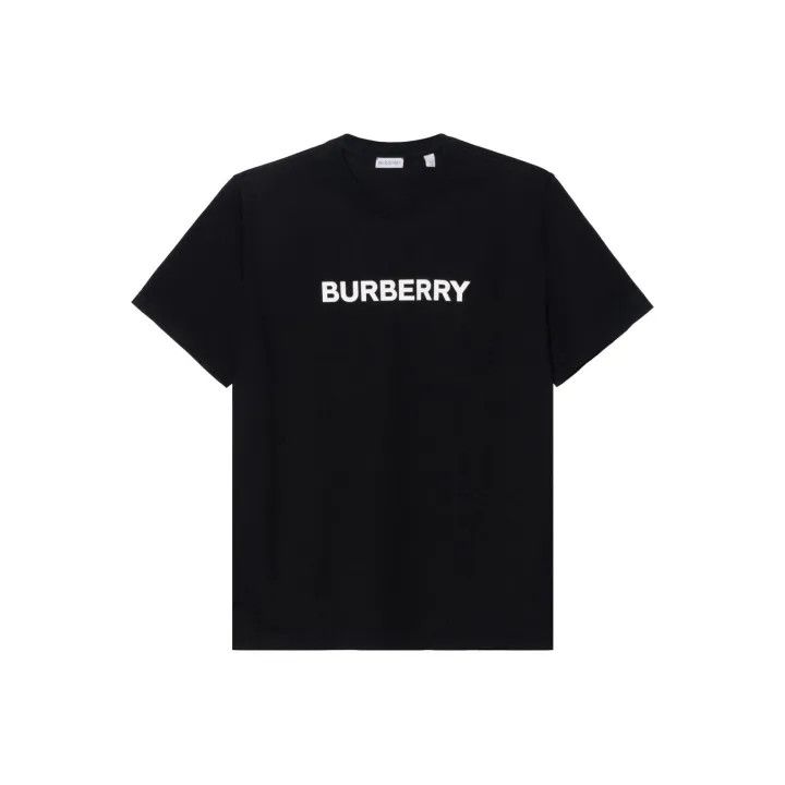 Burberry Burberry Black Logo Print Short Sleeve T-Shirt 0079 Size M / US 6-8 / IT 42-44 - 1 Thumbnail