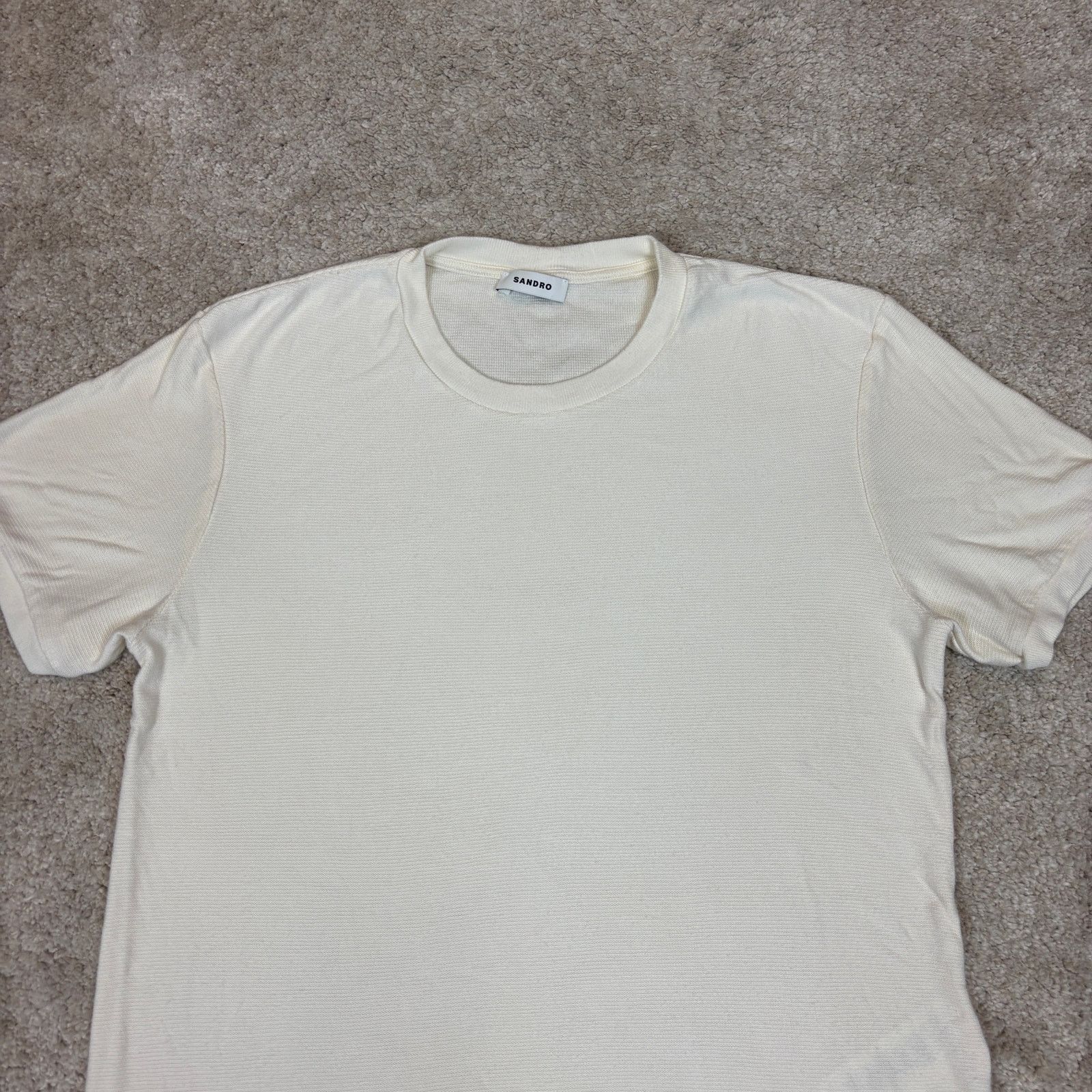 Sandro Sandro Round Mock Neck Short Sleeve T Shirt Men's Large Size US L / EU 52-54 / 3 - 2 Thumbnail