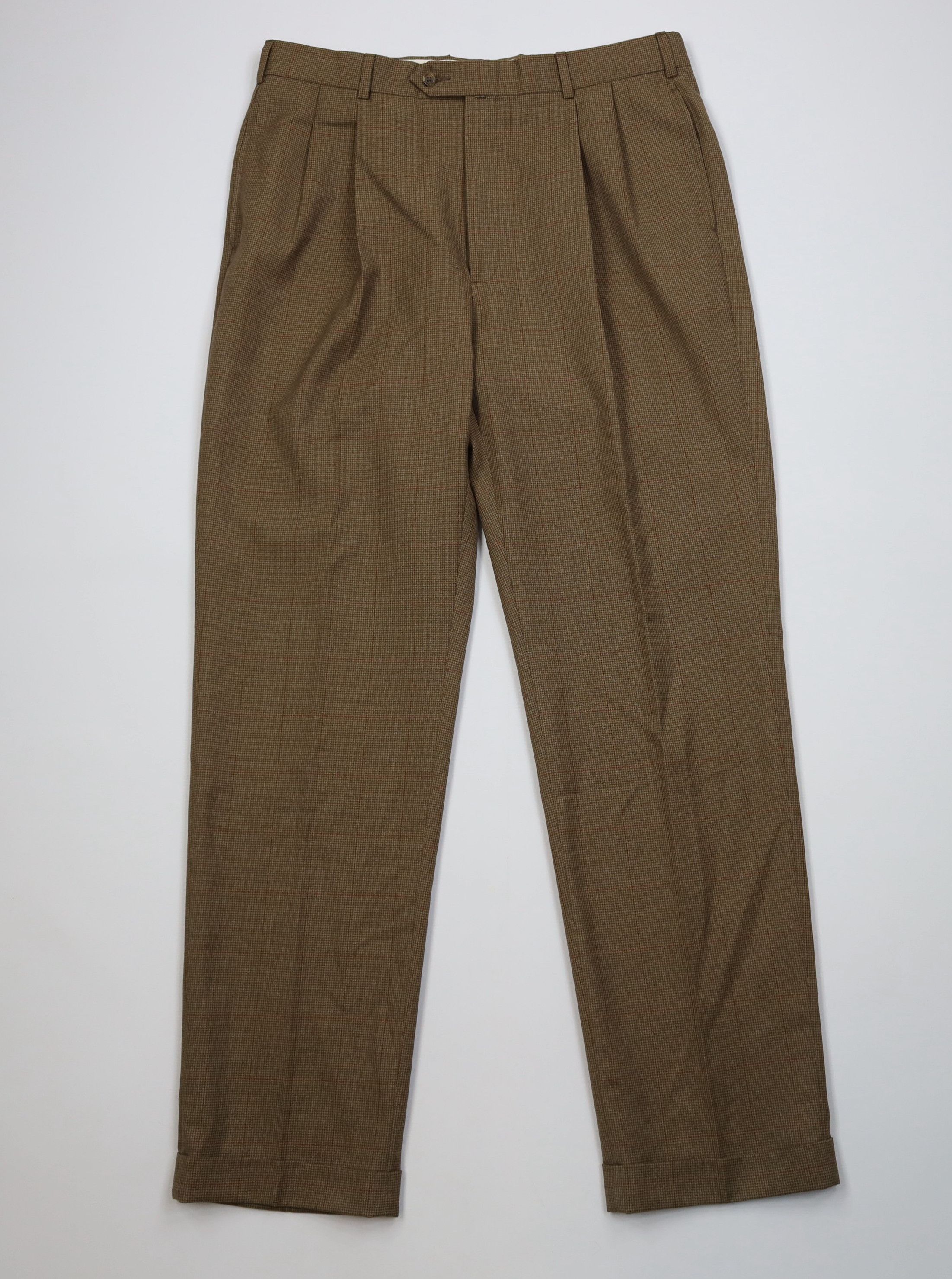 Tommy Hilfiger Vintage 90s Tommy Hilfiger Wool Knit Wide Leg Chino Pants Size US 36 / EU 52 - 1 Thumbnail