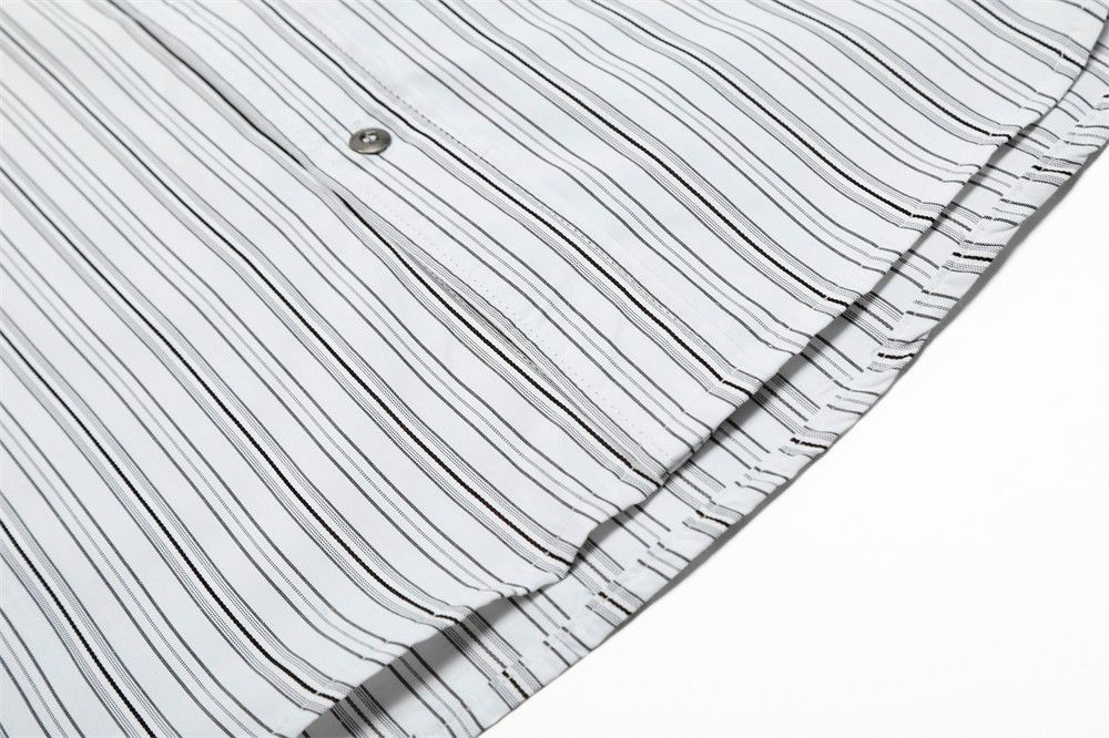 Vintage Men's Japanese striped casual loose long-sleeved shirt Size US M / EU 48-50 / 2 - 5 Thumbnail