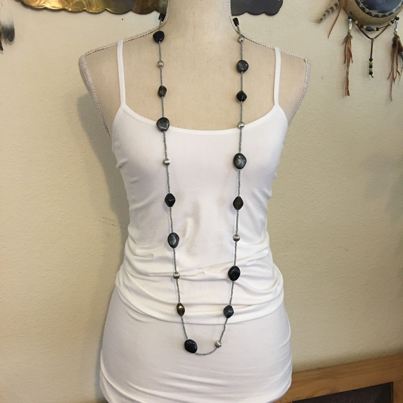 Jewelry Long glass and seed bead necklace Size ONE SIZE - 1 Thumbnail
