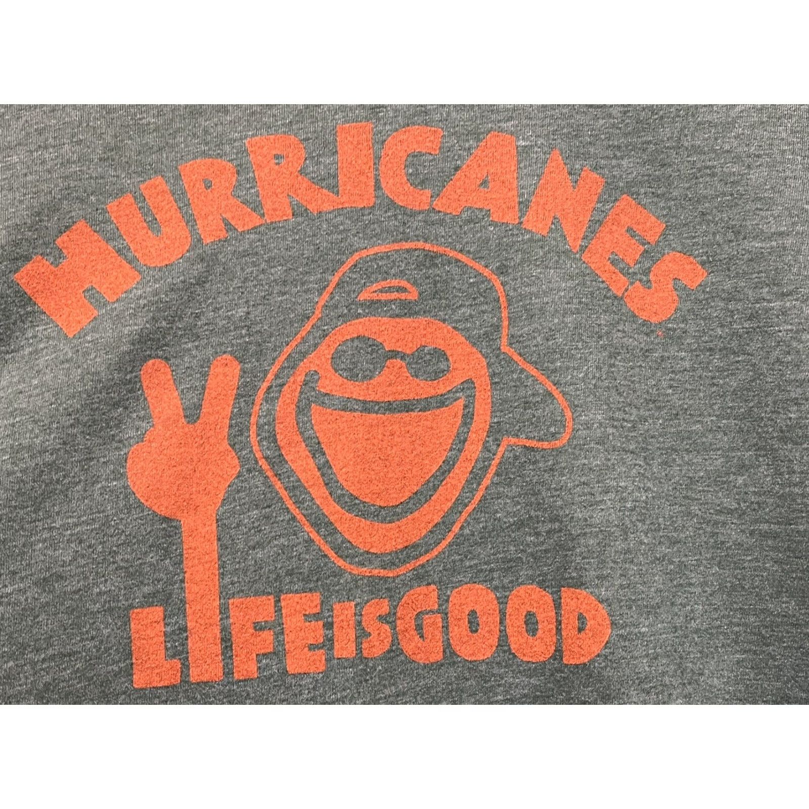 Life is Good VINTAGE Life is Good Long Sleeve T-Shirt Univ Of Miami Hurricanes Graphic Print Green Adult Large College Womens Size L / US 10 / IT 46 - 3 Thumbnail