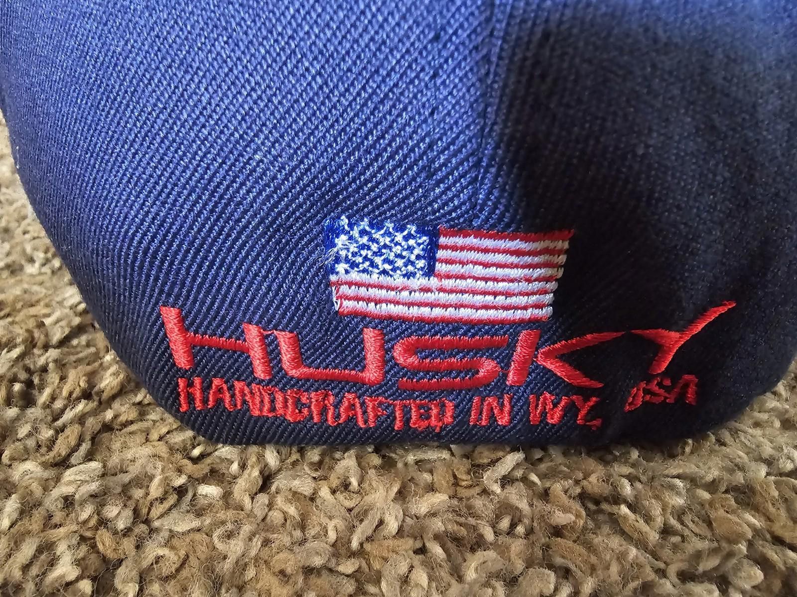 Designer HUSKY plane handcrafted WY USA L-XL Yupoong Flexfit hat Blue Size ONE SIZE - 5 Thumbnail