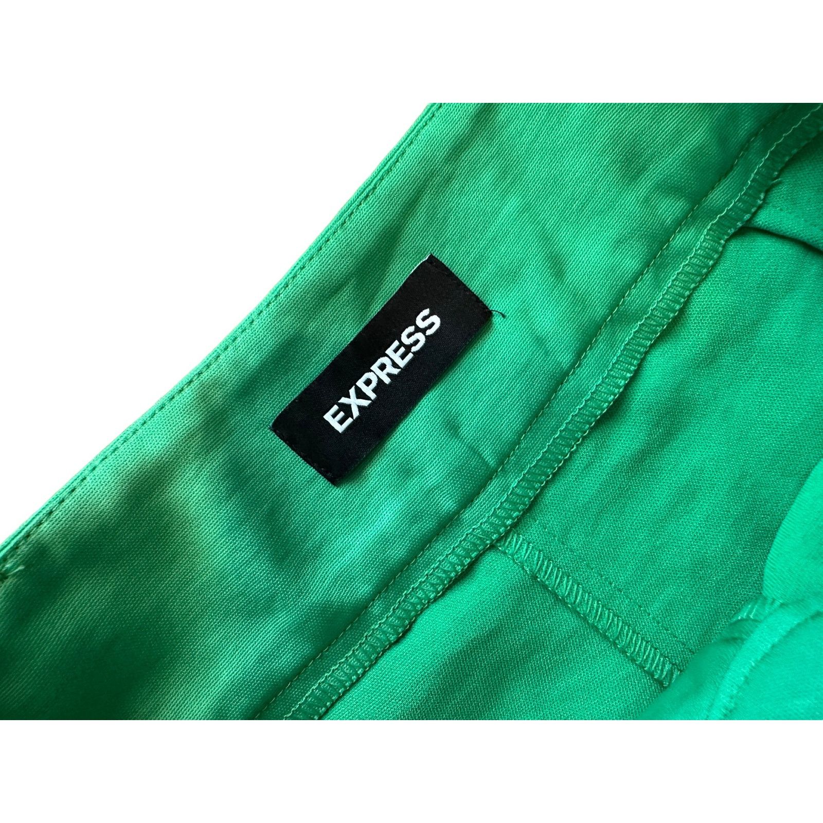 Express Express Womens 4 Shortie Super High Rise Green Belted Shorts Size 27" / US 4 / IT 40 - 5 Thumbnail