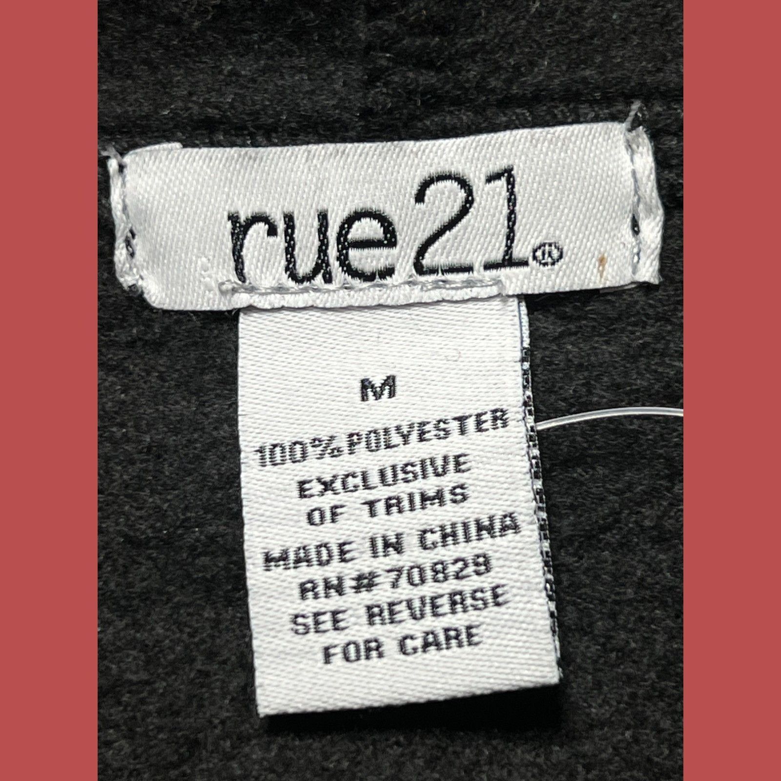 rue21 Rue 21 - Men's Long Sleeve Hooded Sweatshirt - Black - Mediu Size US M / EU 48-50 / 2 - 9 Thumbnail